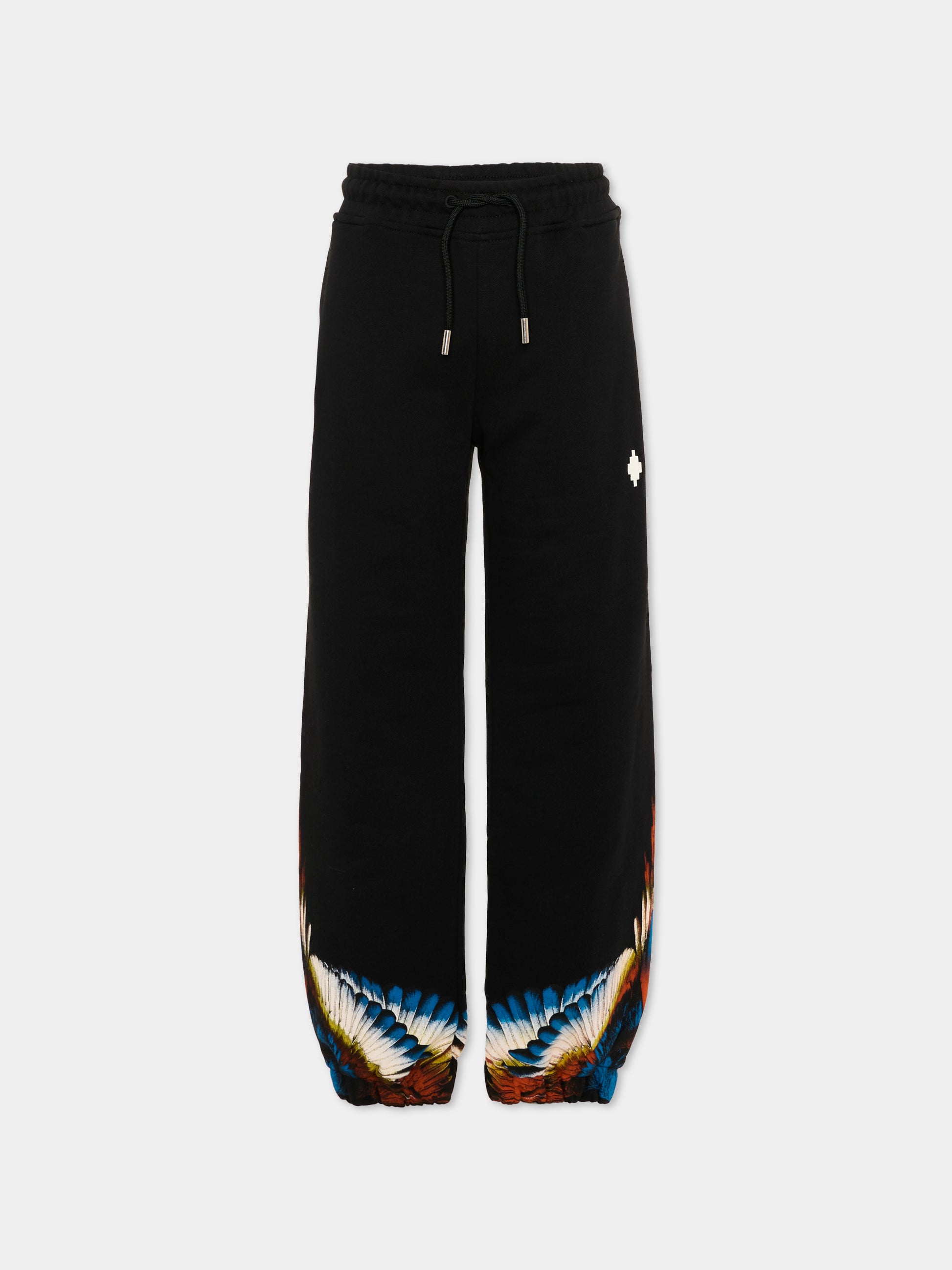 Pantalone sportivo nero per bambino con ali,County Of Milan Kids,F5CMJBFP065 110