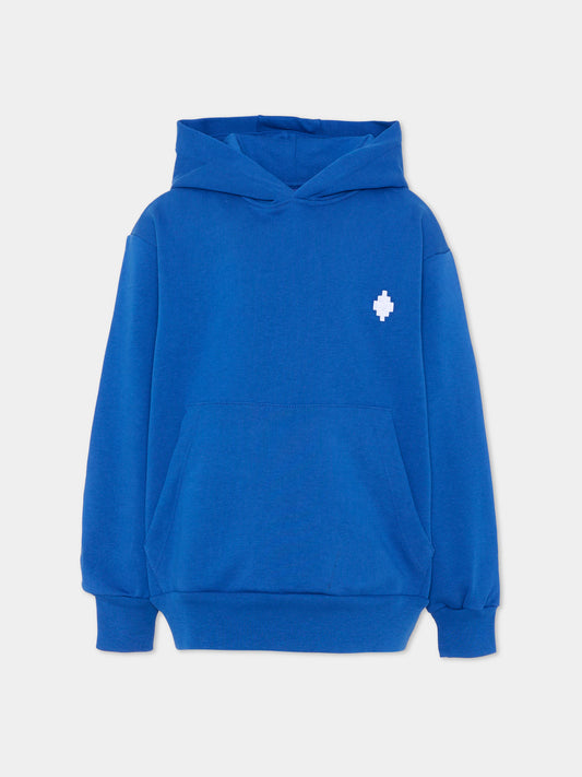 Felpa blu per bambino con logo,County Of Milan Kids,F5CMJBHS002 130