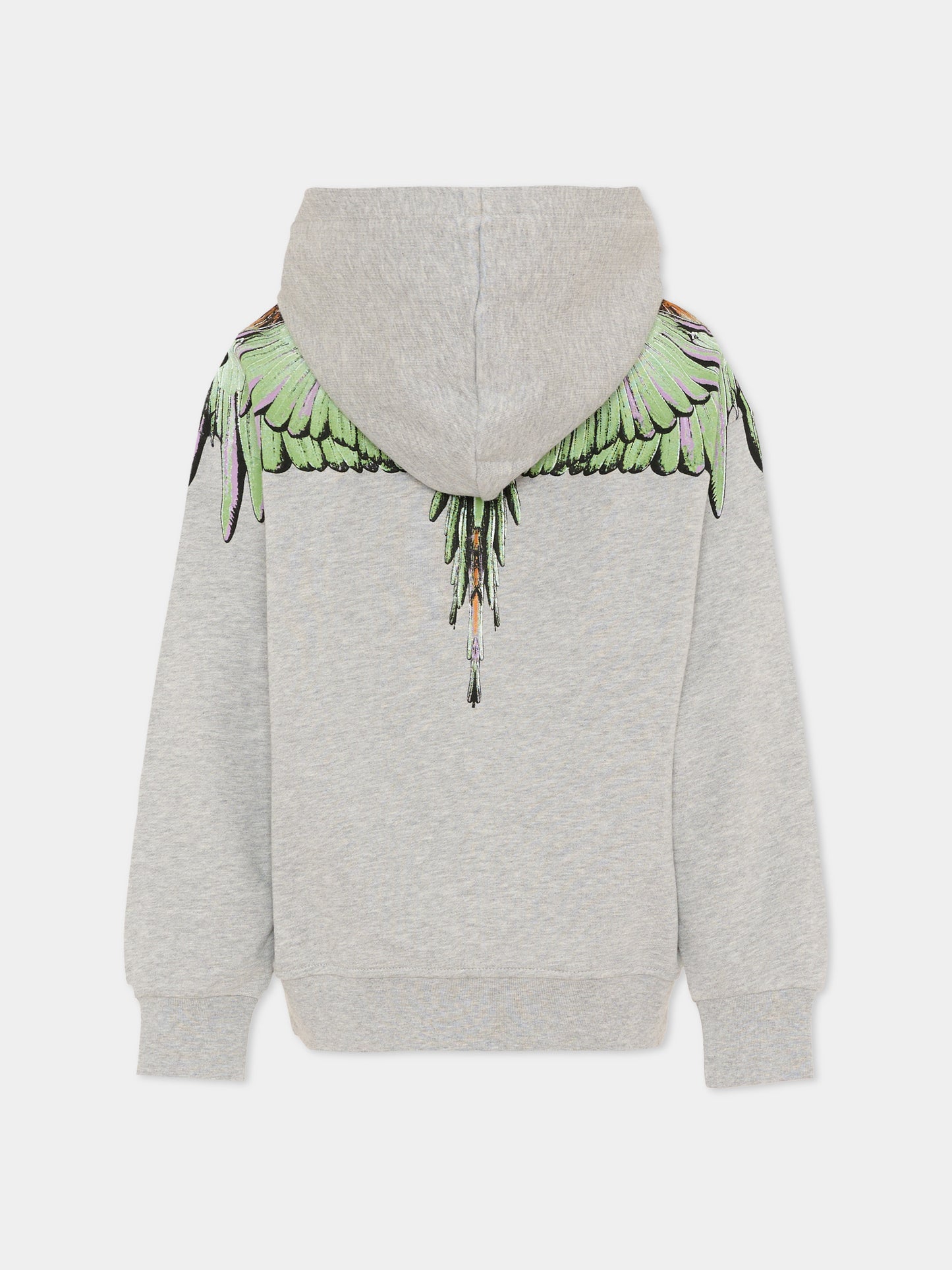 Felpa con cappuccio grigia per bambino con ali,County Of Milan Kids,F5CMJBHS060 101