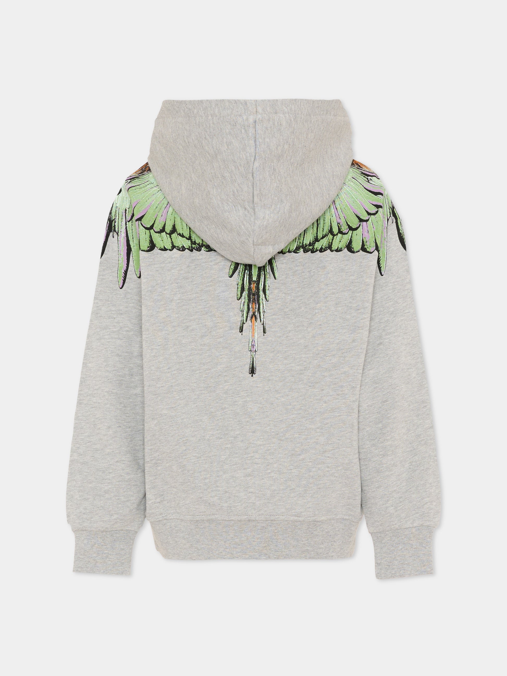 Felpa con cappuccio grigia per bambino con ali,County Of Milan Kids,F5CMJBHS060 101