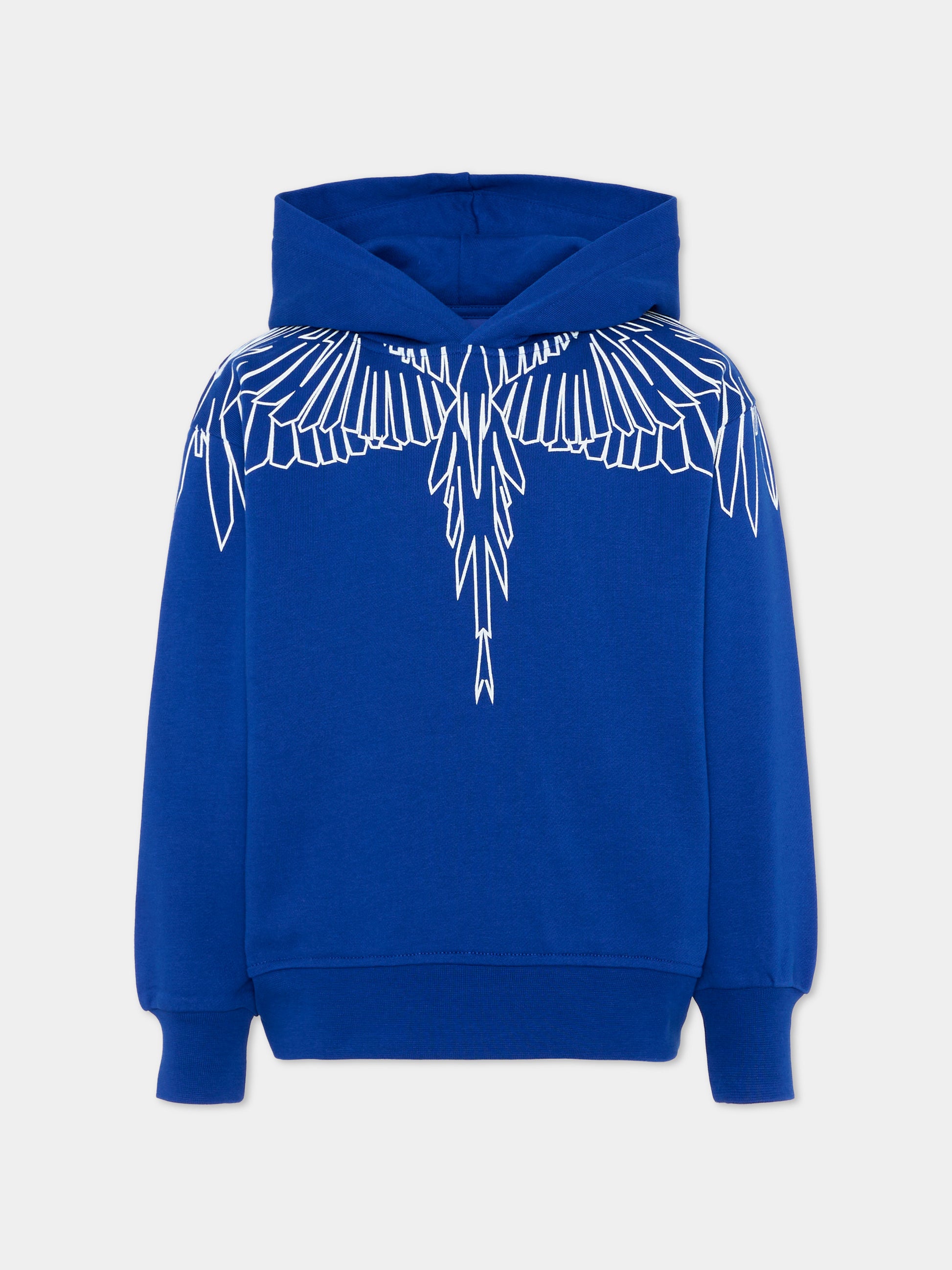 Felpa blu per bambino con ali,County Of Milan Kids,F5CMJBHS072 130