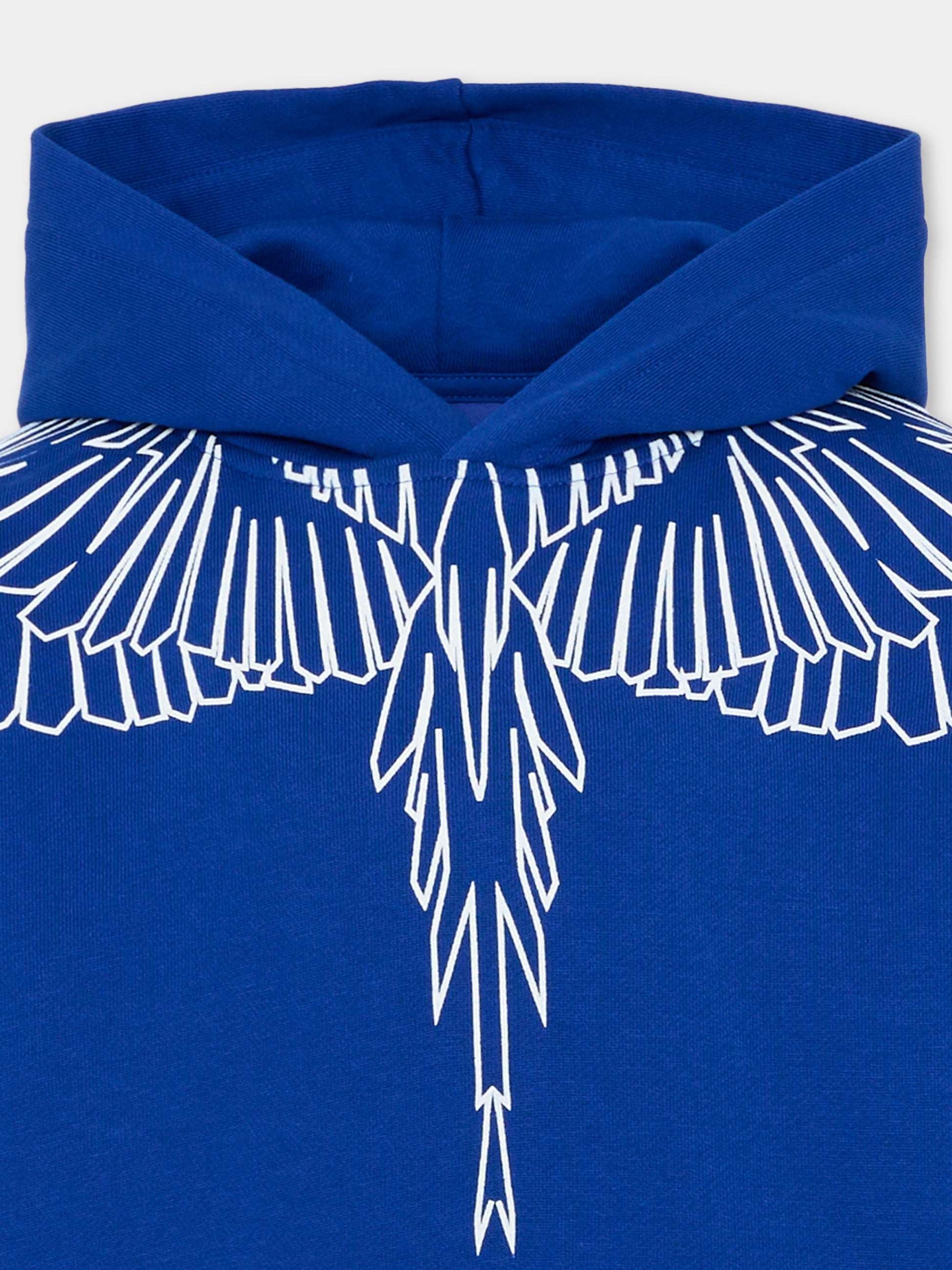 Felpa blu per bambino con ali,County Of Milan Kids,F5CMJBHS072 130