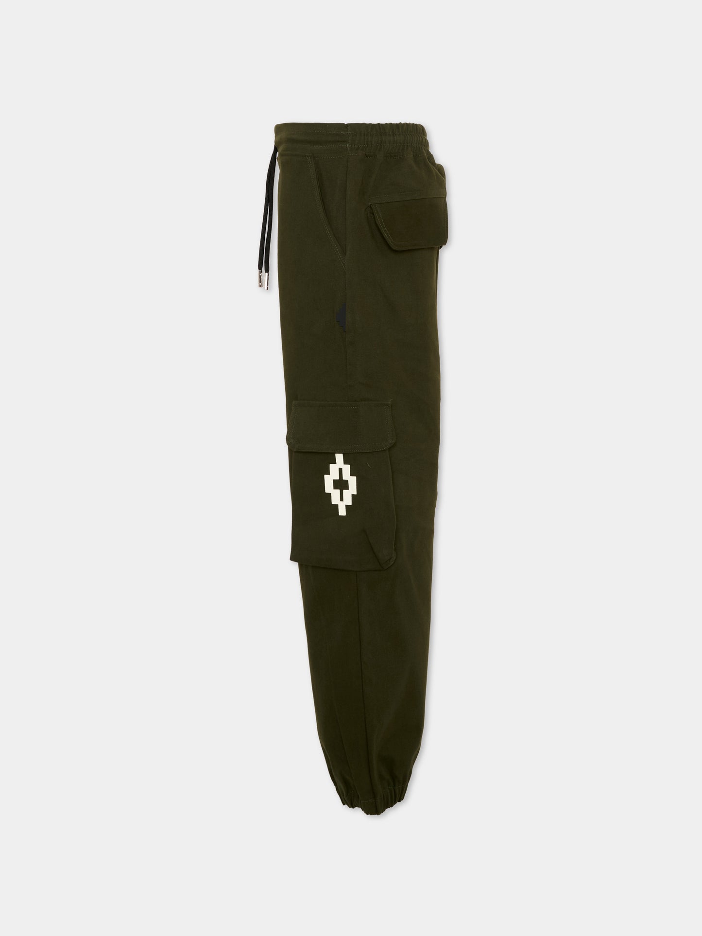 Pantaloni cargo verdi per bambino con logo,County Of Milan Kids,F5CMJBPA050 082