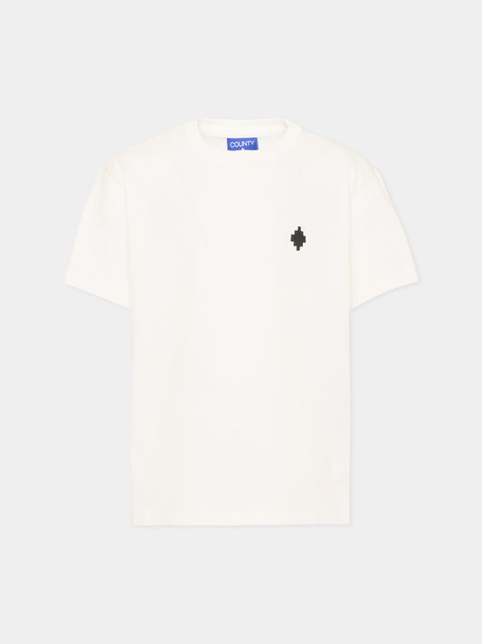 T-Shirt avorio per bambino con logo,County Of Milan Kids,F5CMJBTH004 002