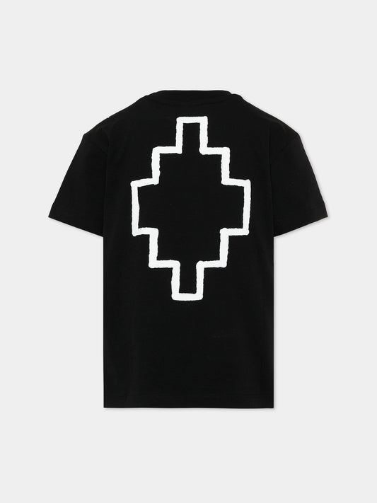 T-Shirt nera per bambino con logo