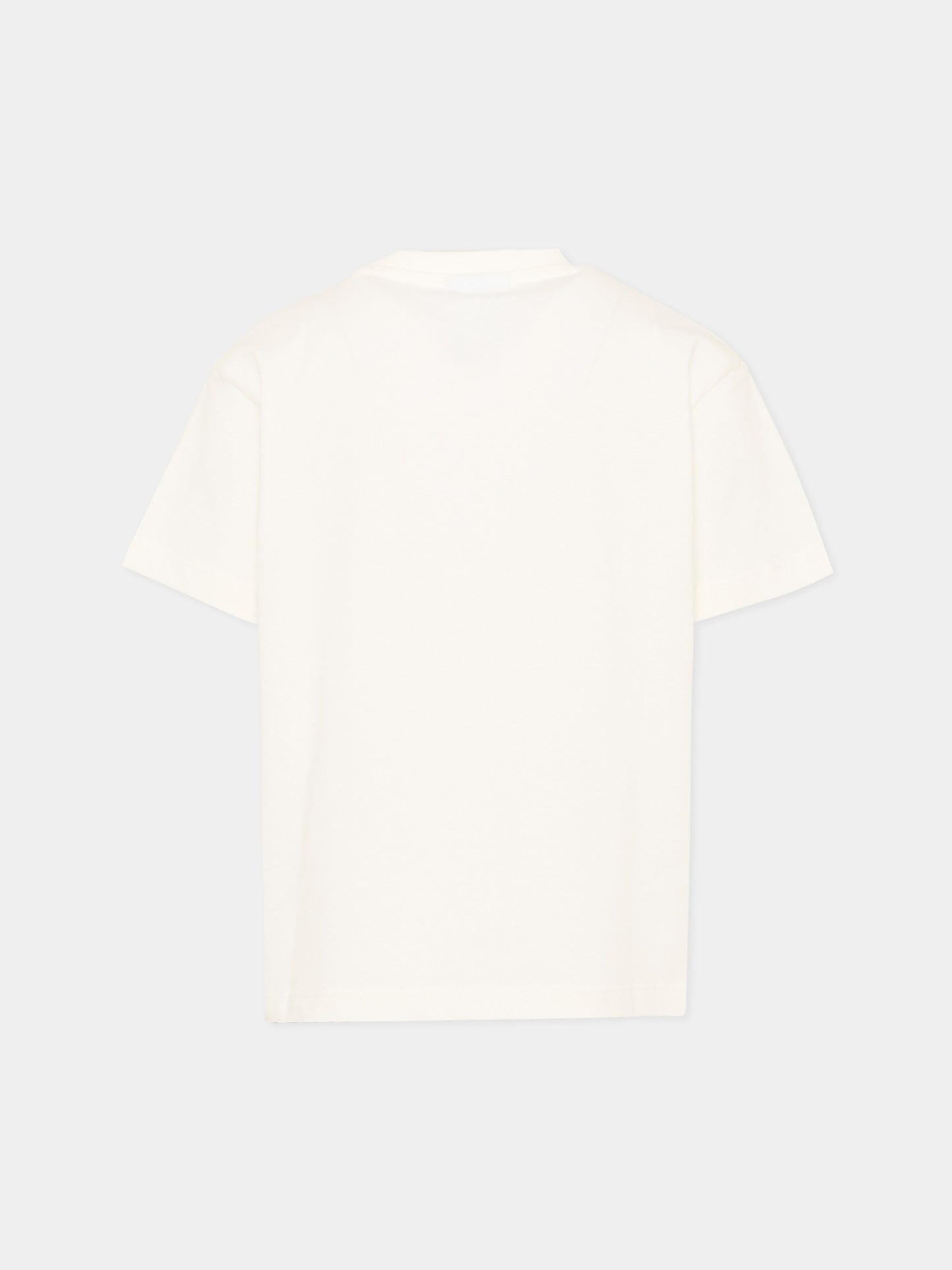 T-Shirt avorio per bambino con gufo,County Of Milan Kids,F5CMJBTH079 002
