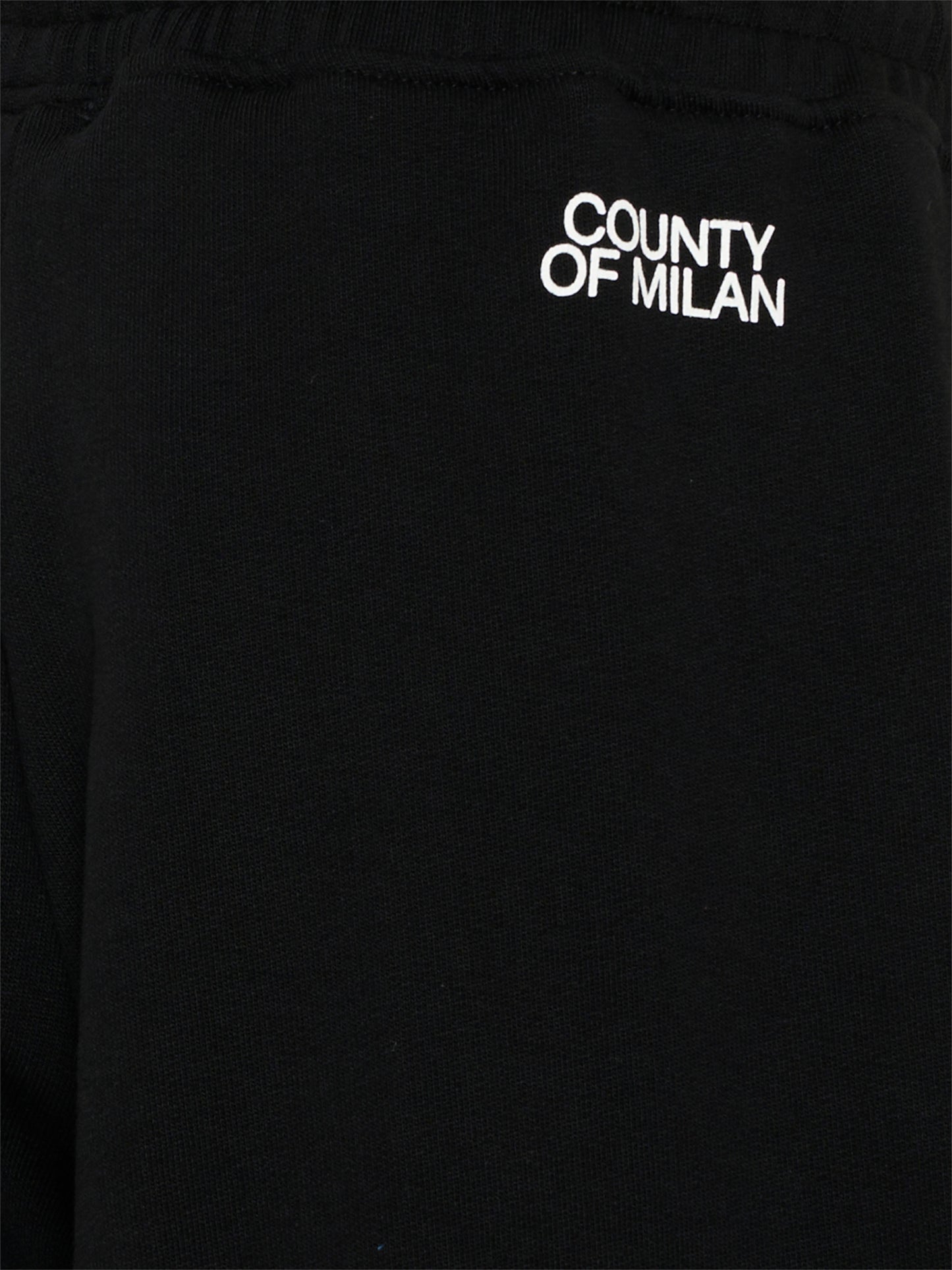 Pantaloni sportivi neri per bambina con logo,County Of Milan Kids,F5CMJGFP086 110