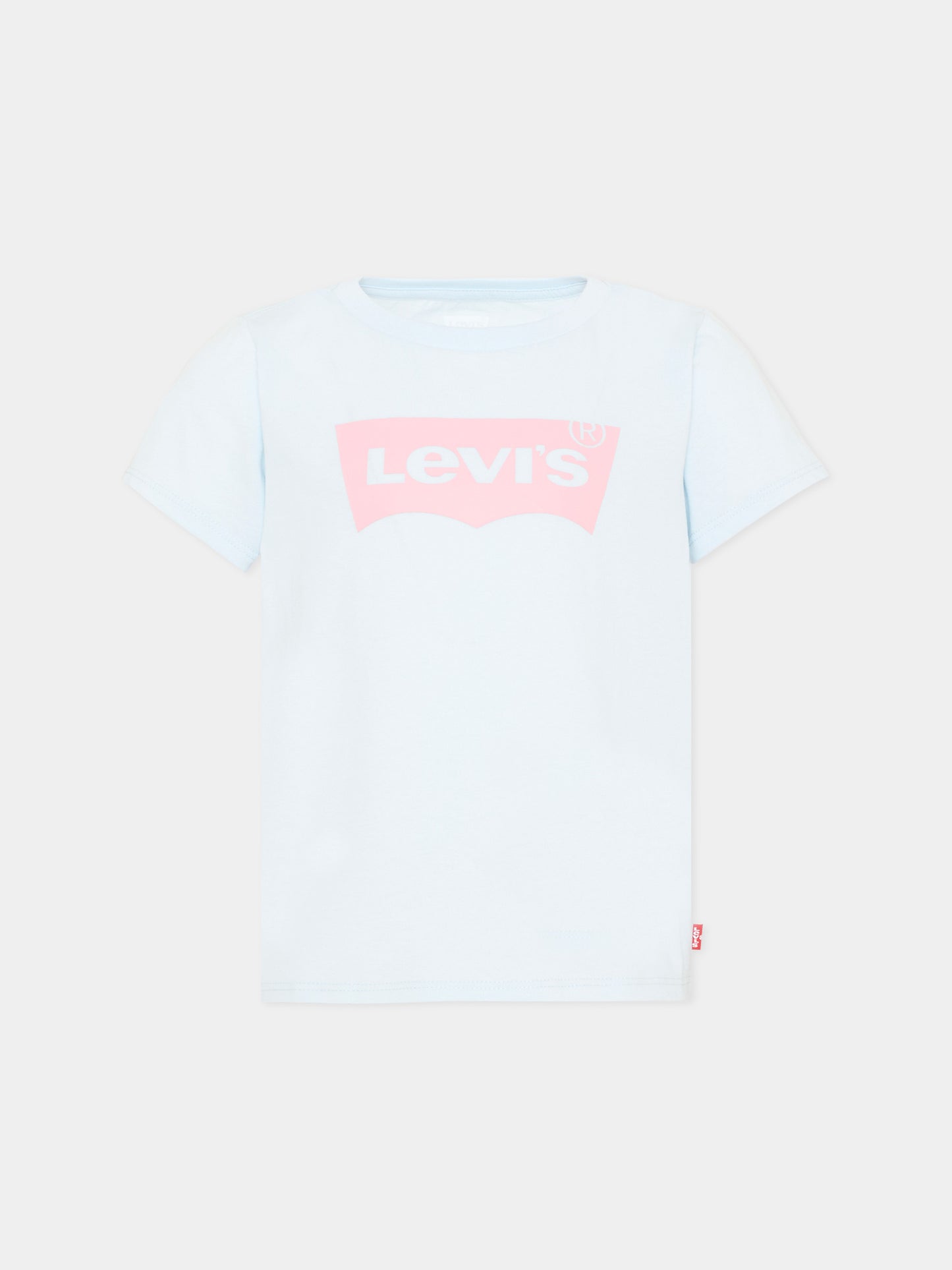 T-shirt azzurra per bambina con logo,Levi's Kids,4EK825 UHG