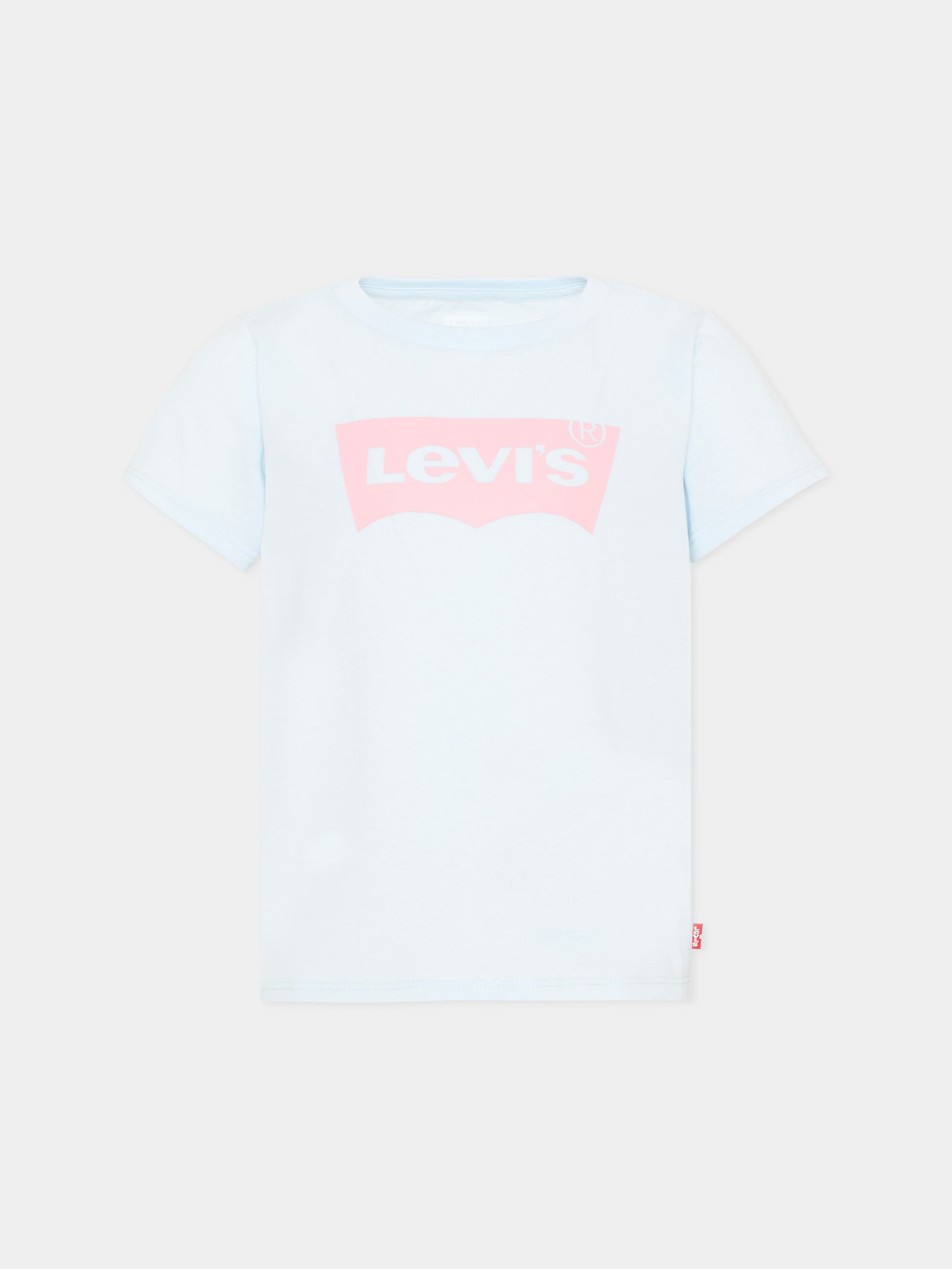 T-shirt azzurra per bambina con logo,Levi's Kids,4EK825 UHG