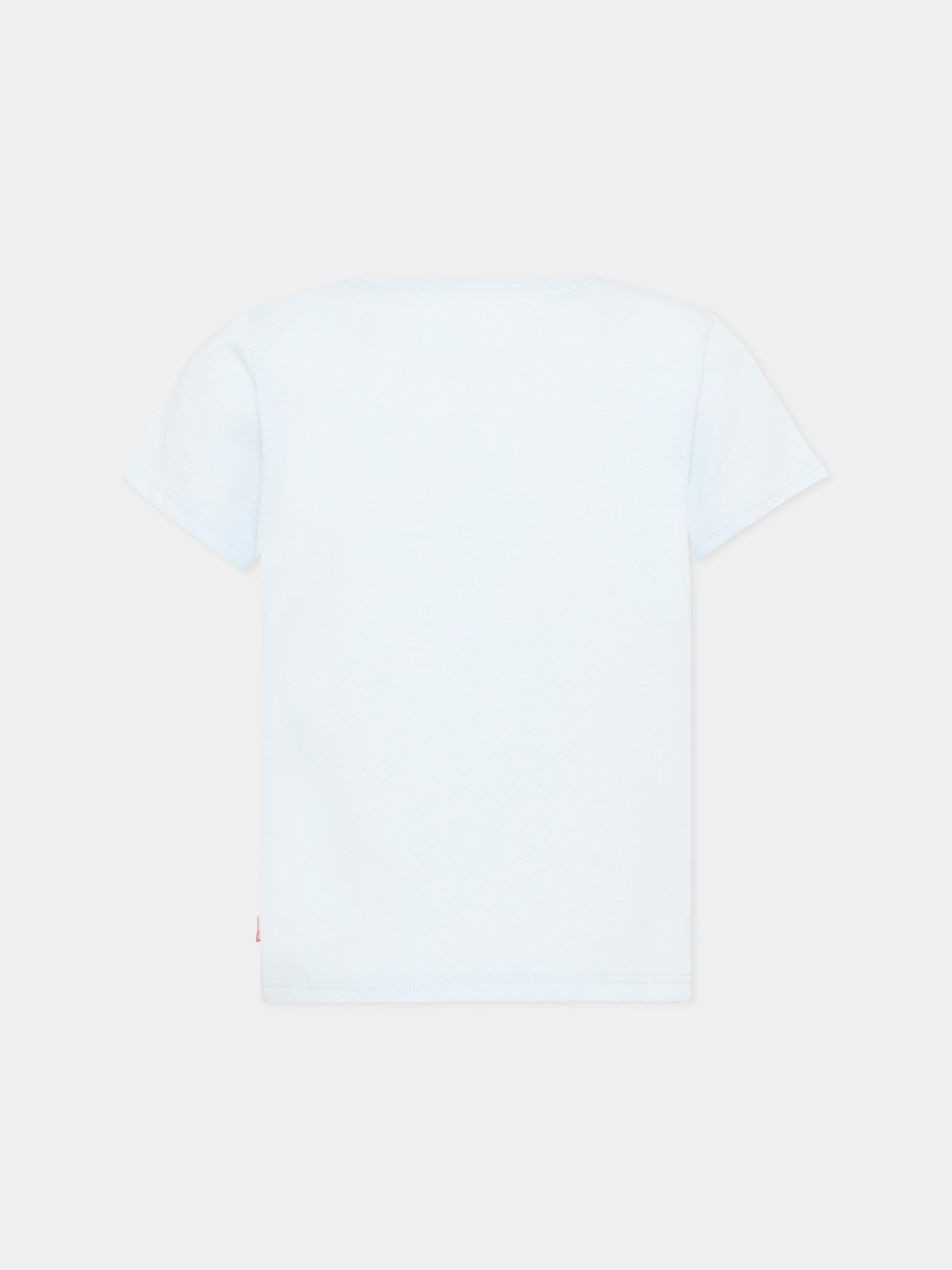 T-shirt azzurra per bambina con logo,Levi's Kids,4EK825 UHG