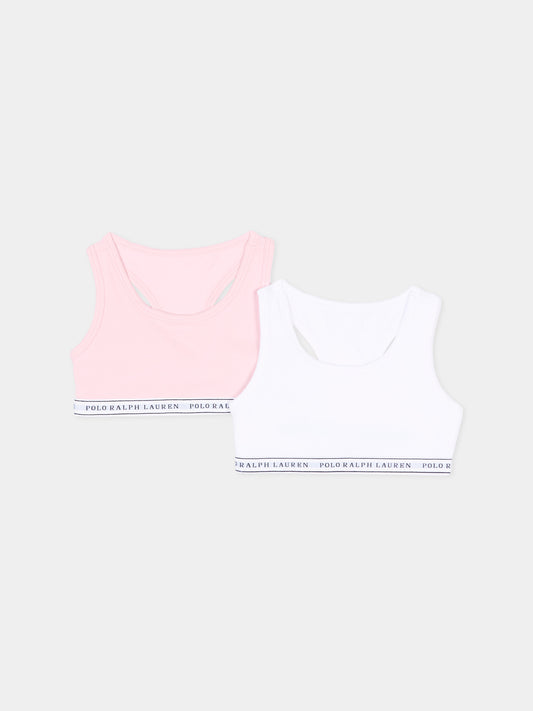 Reggiseno multicolor per bambina con logo,Ralph Lauren Kids,4P5038 001