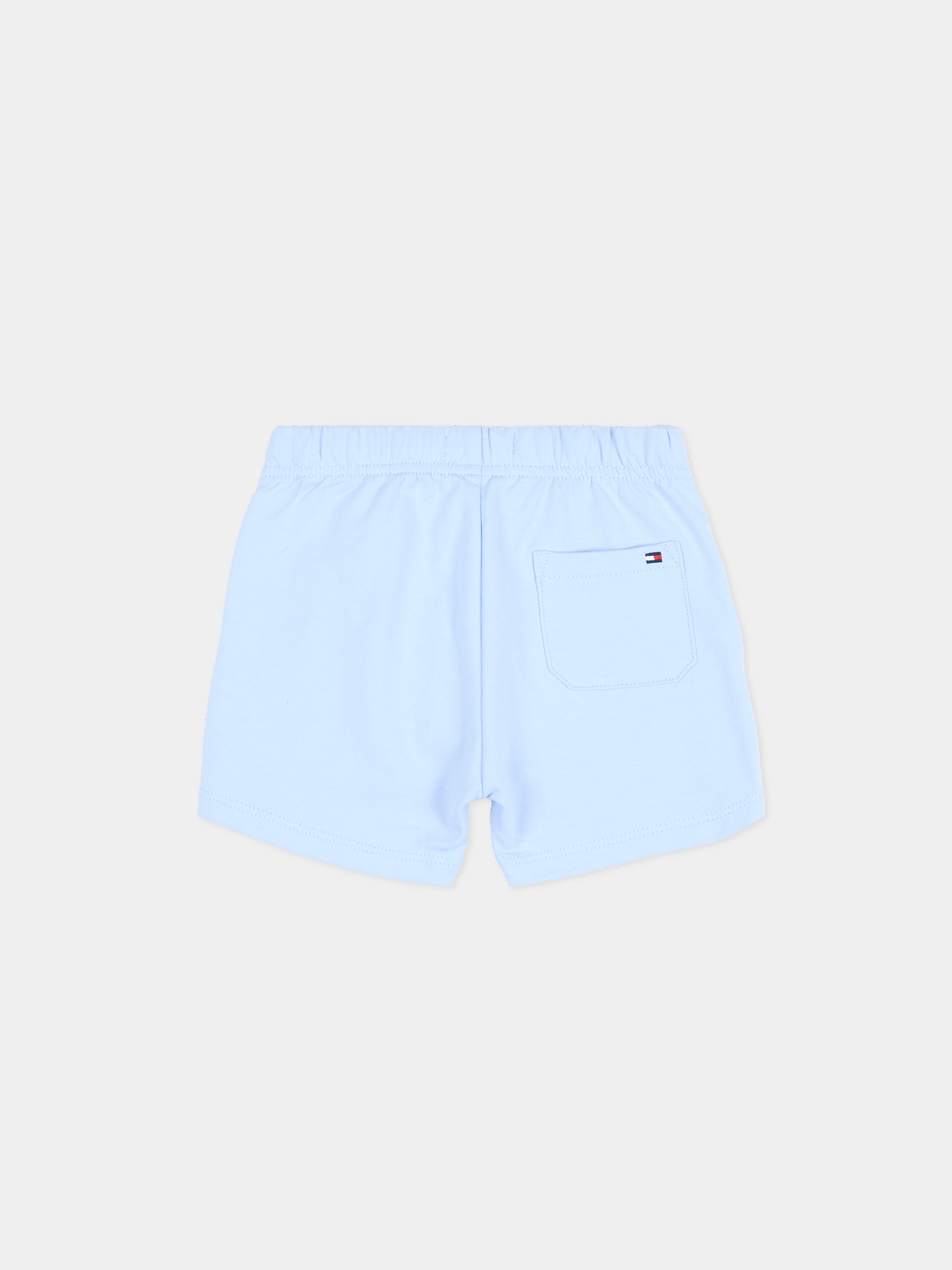 Shorts azzurro per neonato con logo,Tommy Hilfiger Junior,KN0KN02349 C3Q