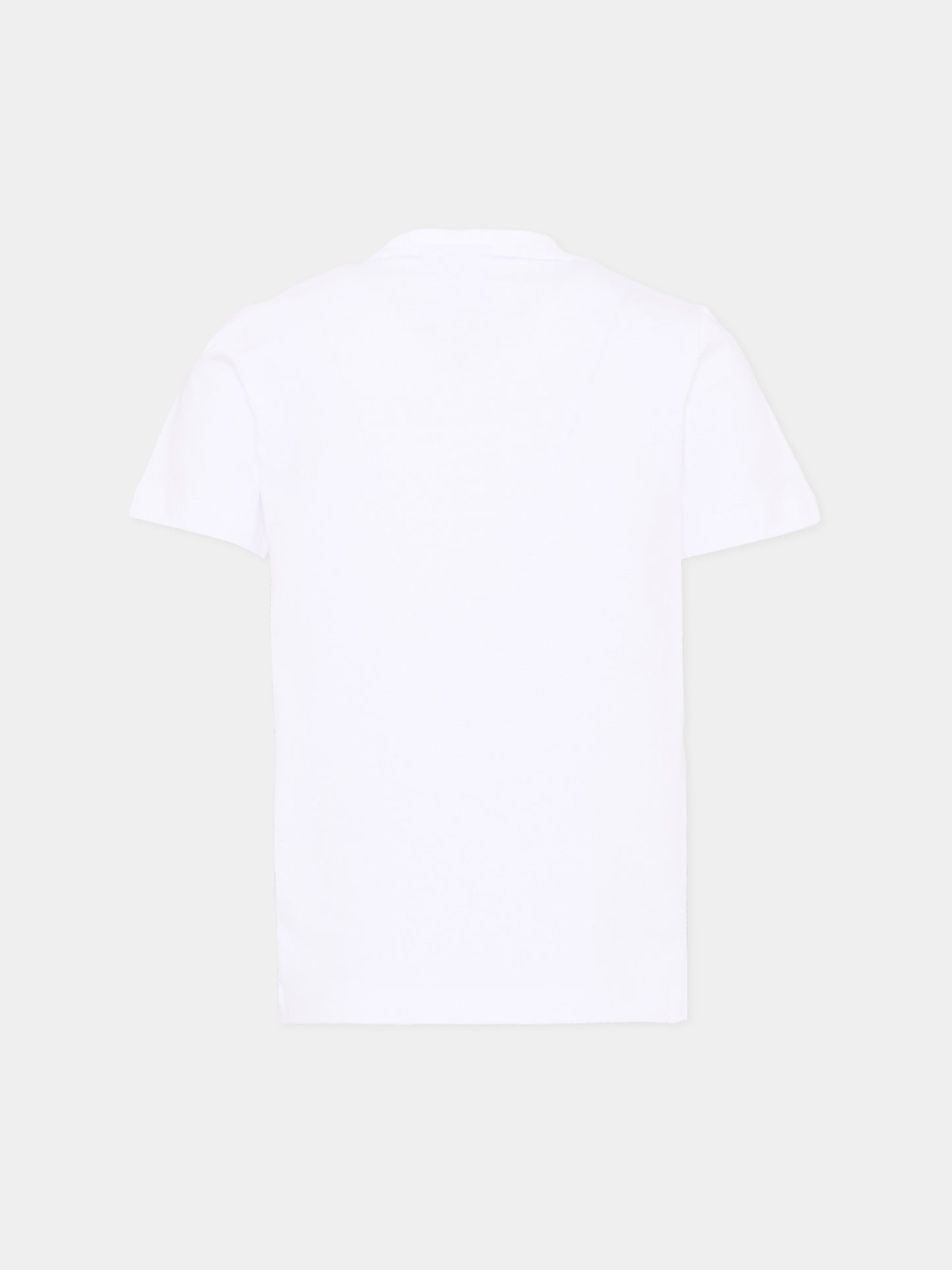 T-Shirt bianca per bambino con logo,Boss,J52034 10P