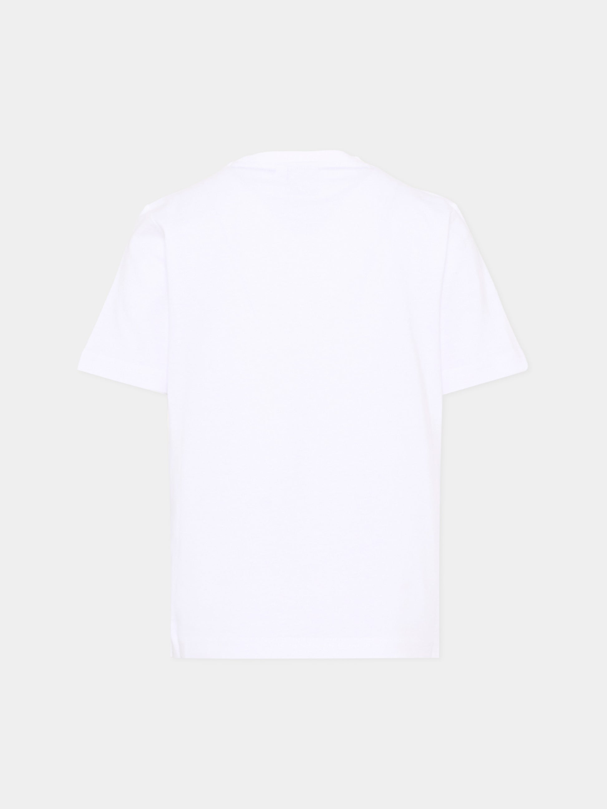 T-Shirt bianca per bambino con logo,Boss,J52038 10P
