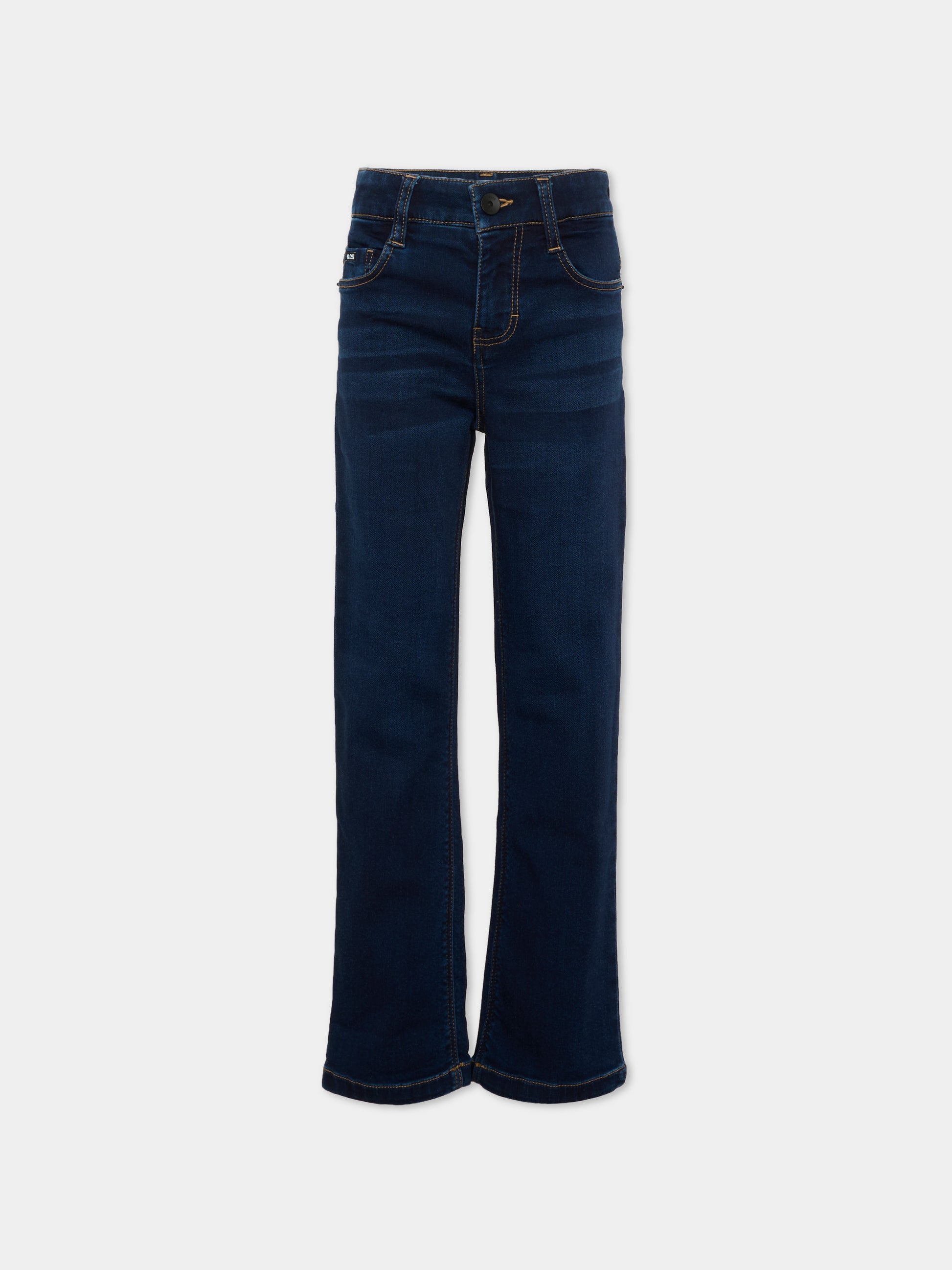 Jeans denim per bambino con logo,Boss,J53556 Z07