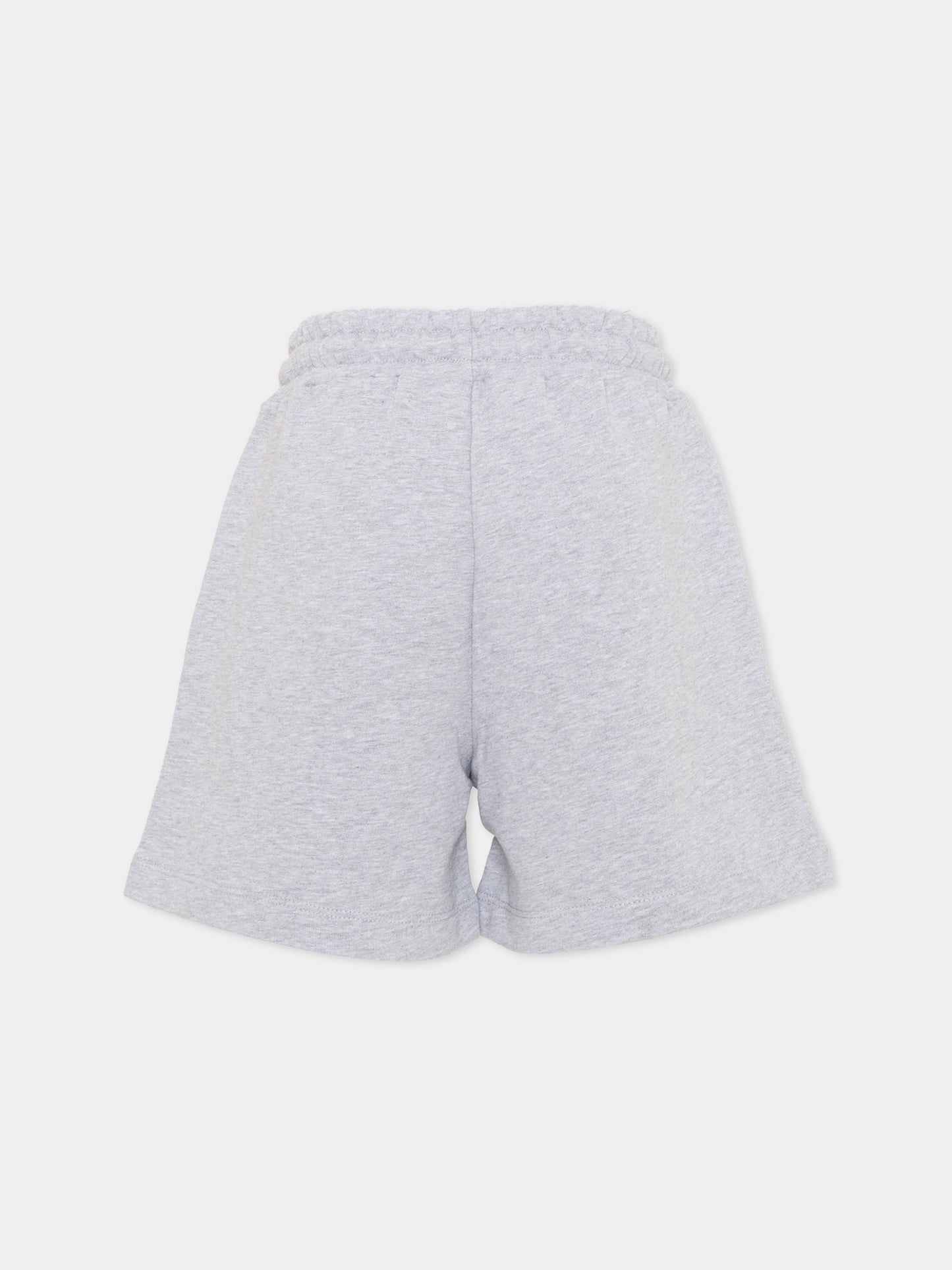 Shorts sportivi grigi per bambini con logo,Msgm Kids,S6MSJUBE221 271
