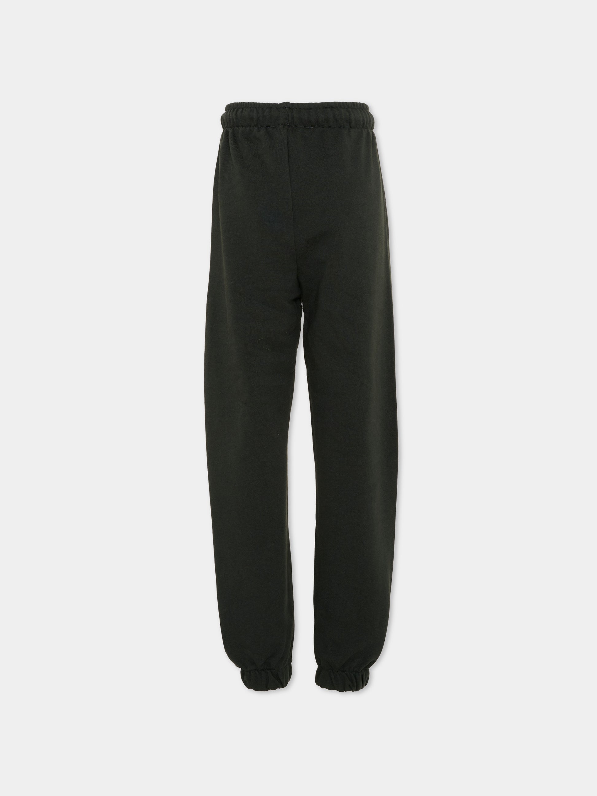 Pantalone sportivo nero per bambini con logo,Msgm Kids,S6MSJUFP283 MS040