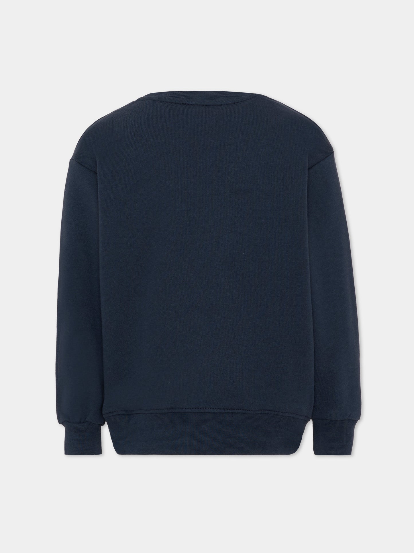 Felpa blu per bambini con logo,Msgm Kids,S6MSJUSW073 MS072