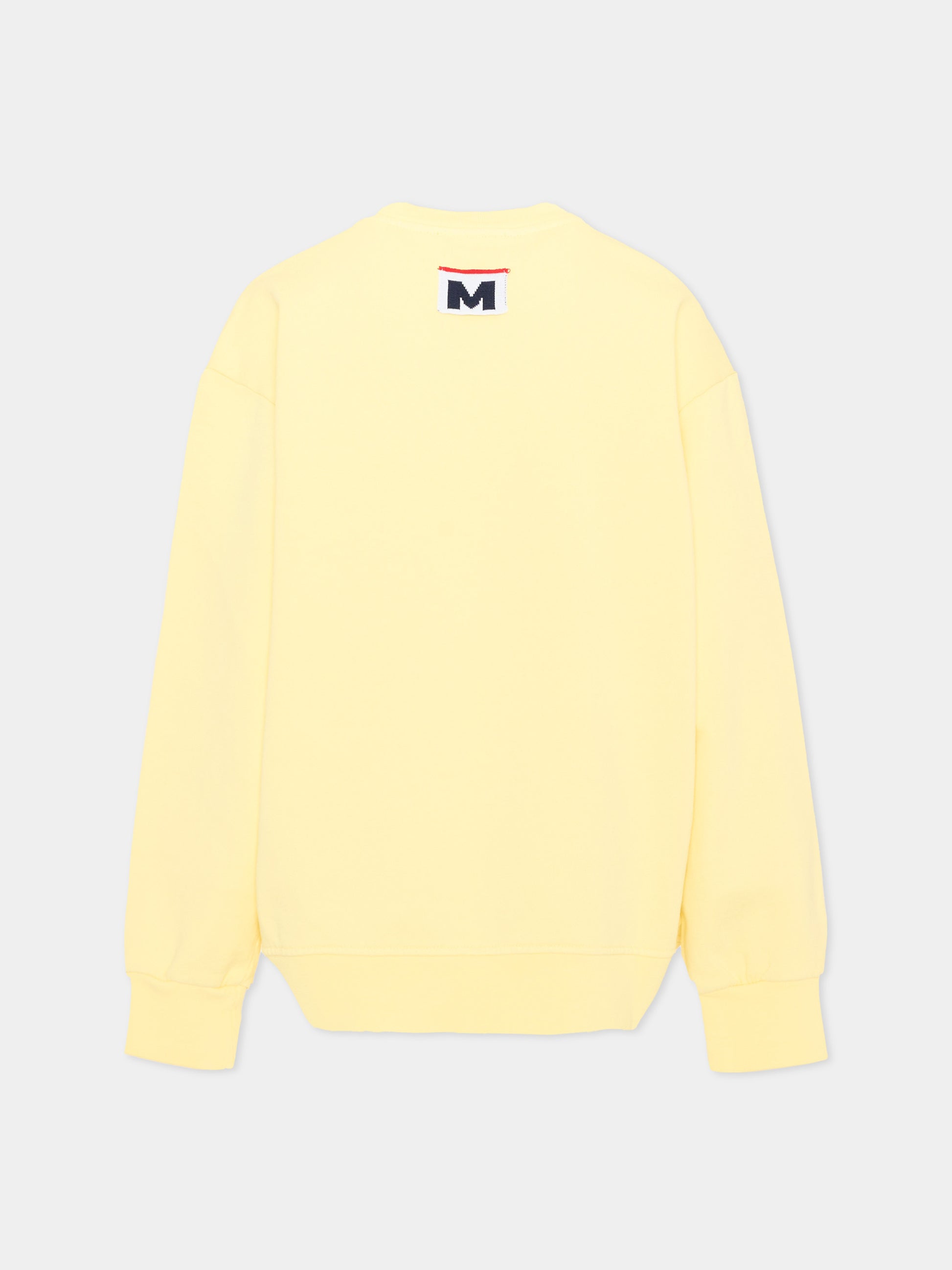 Felpa gialla per bambini con logo,Msgm Kids,S6MSJUSW053 MS075