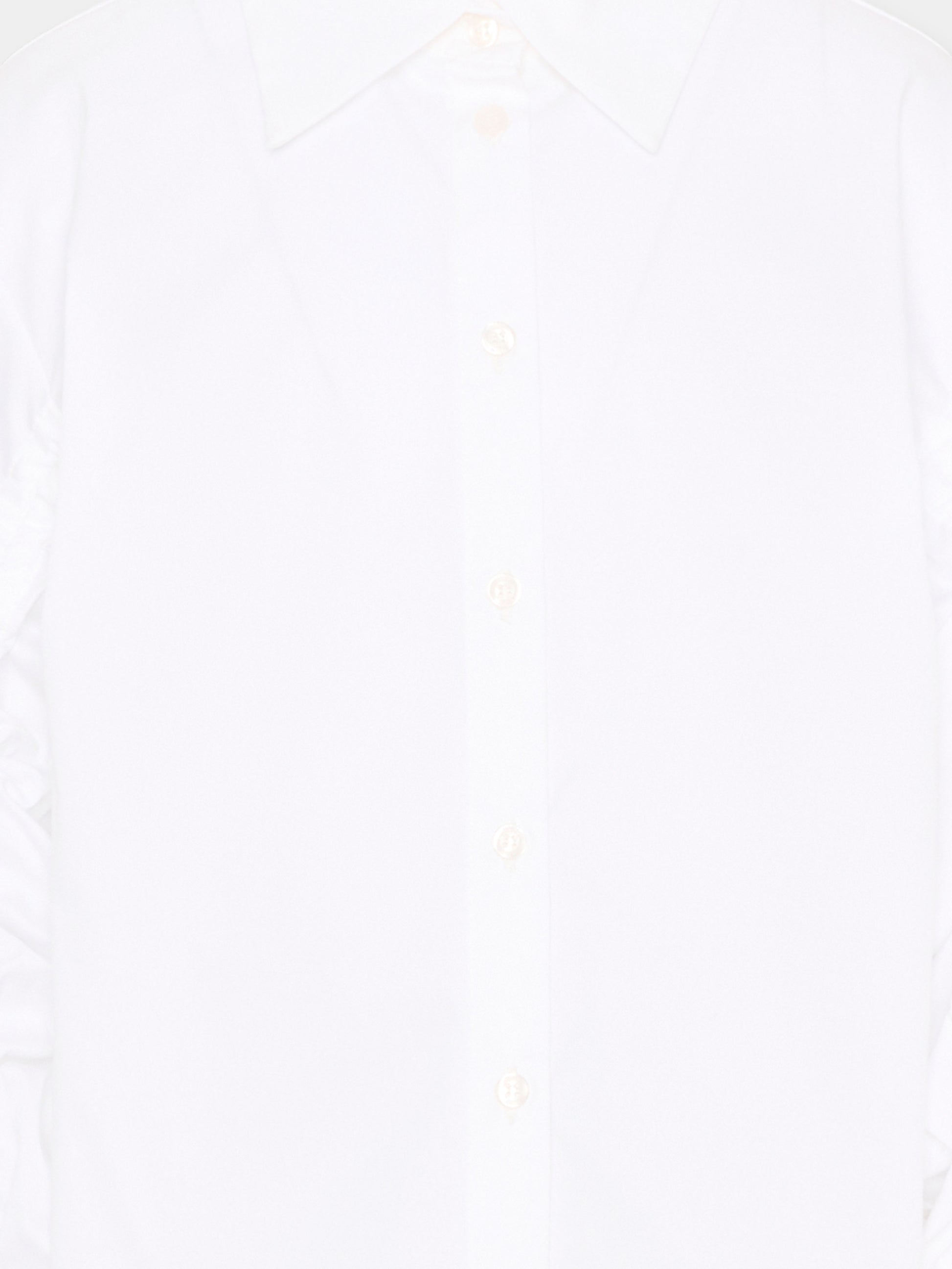 Camicia bianca per bambina con logo,Msgm Kids,S6MSJGSI084 001