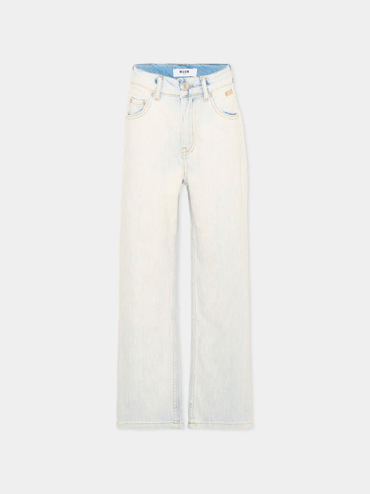 Jeans denim per bambini con logo,Msgm Kids,S6MSJUDP044 126