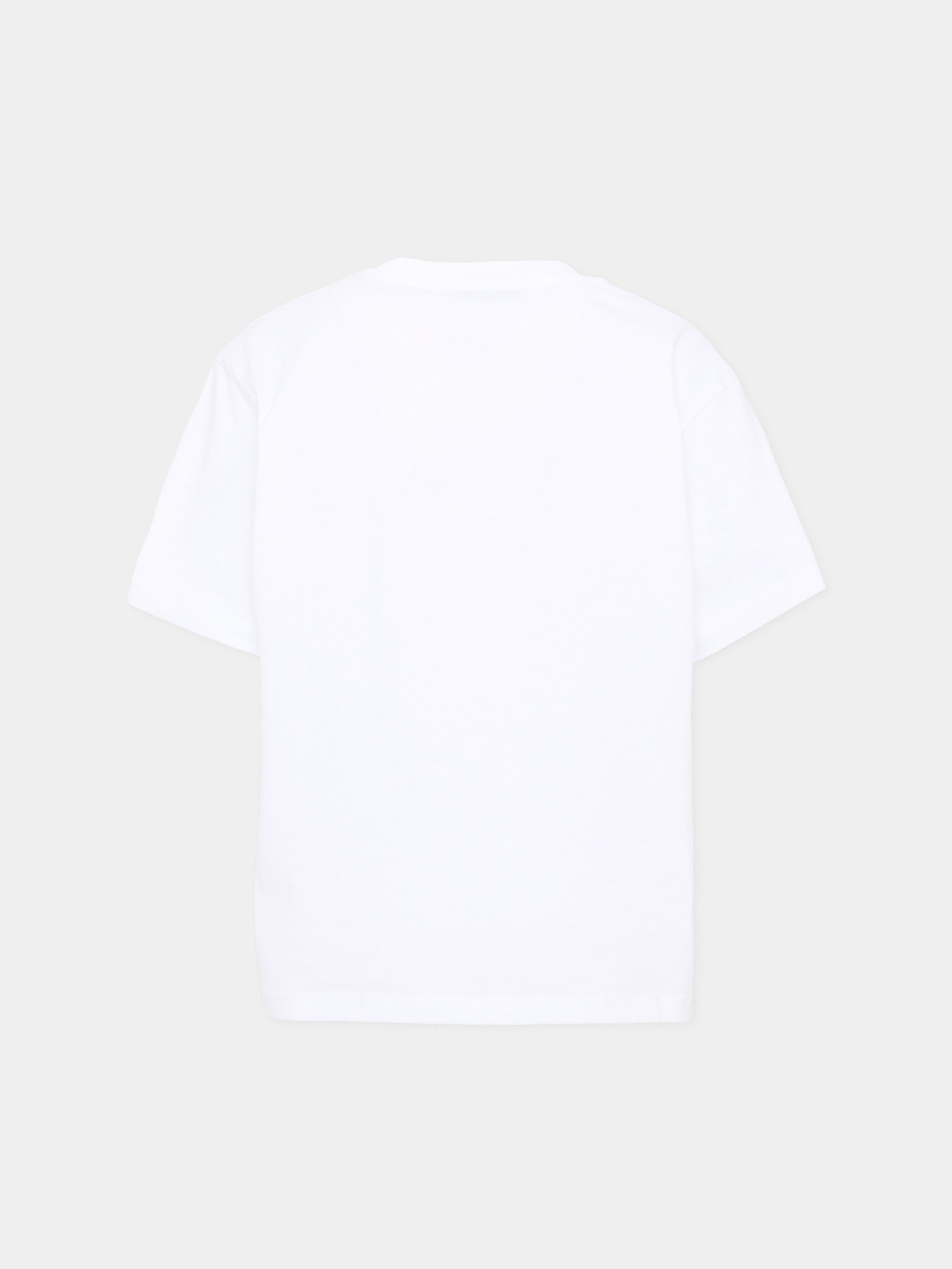 T-Shirt bianca per bambini con logo,Msgm Kids,S6MSJUTH072 001