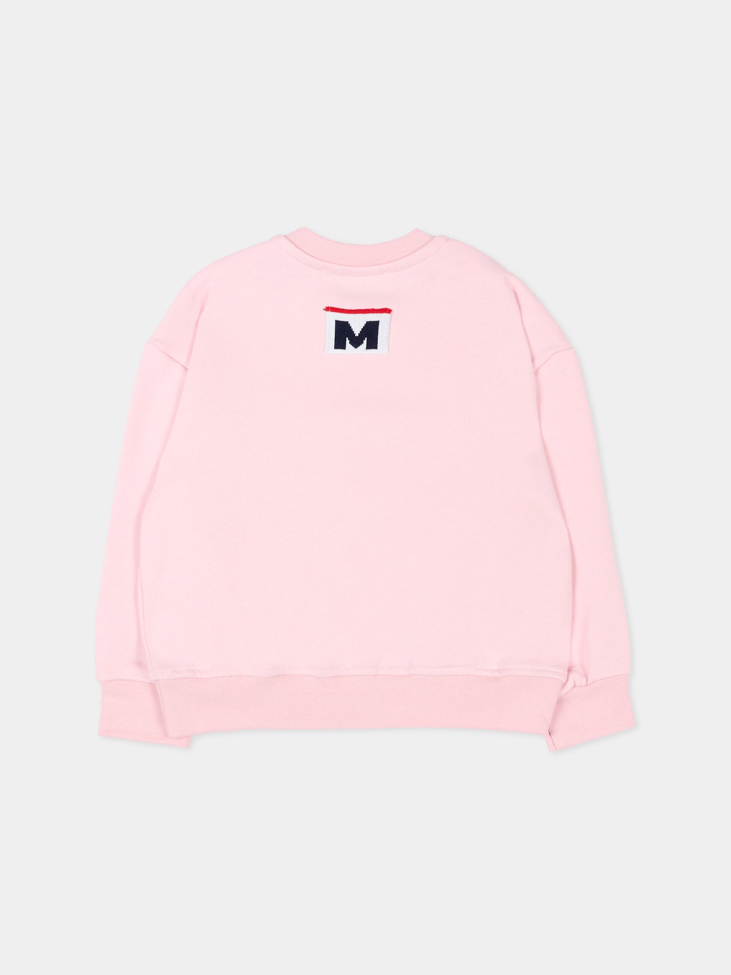 Felpa rosa per neonata con logo,Msgm Kids,S6MSUNSW267 MS076
