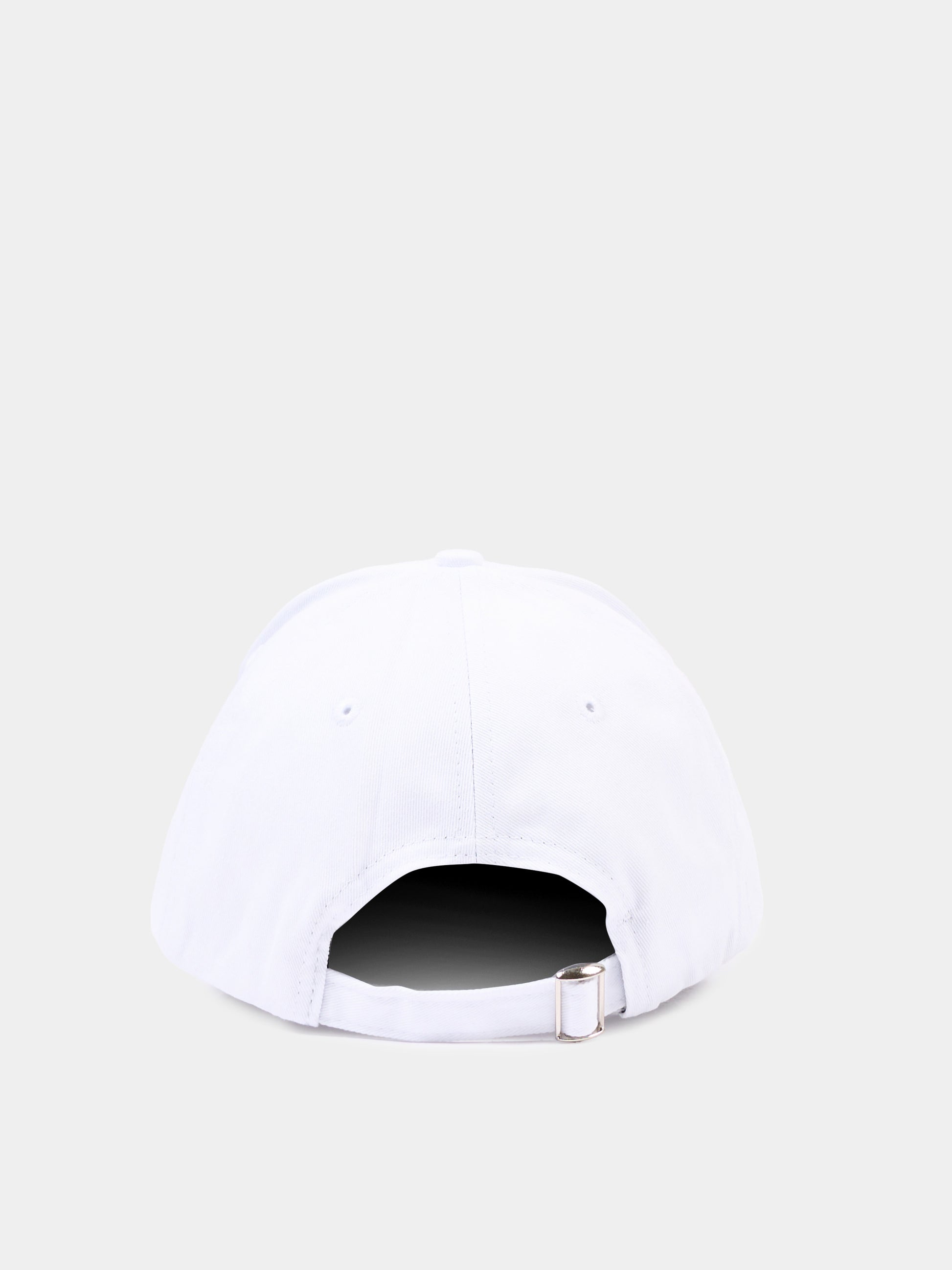 Cappello con visiera bianco per bambini con logo,Msgm Kids,S6MSJUBC019 001