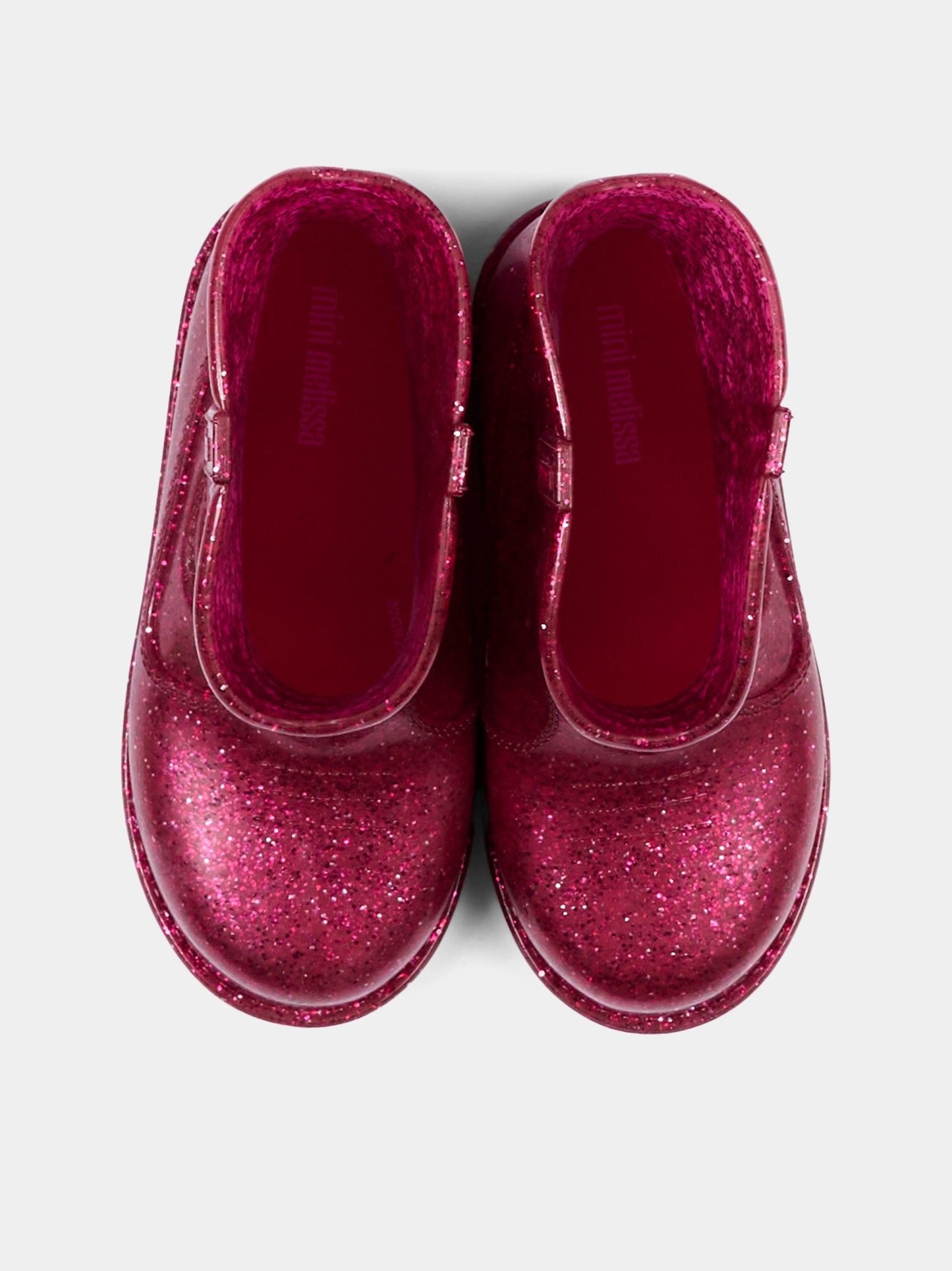 Stivali da pioggia rosa per bambina con glitter,Mini Melissa,36191 BM701