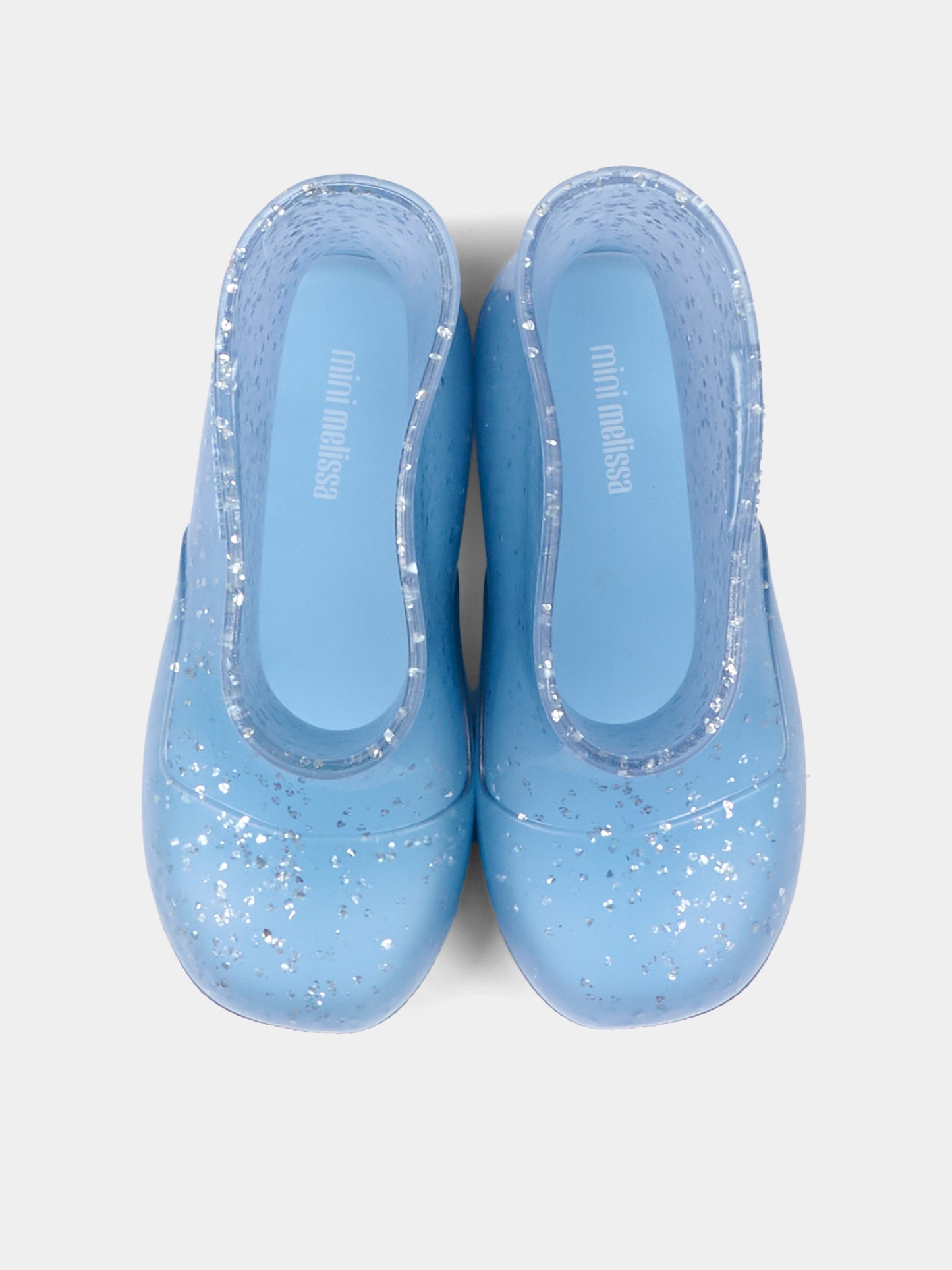 Stivali da pioggia azzurri per bambina con glitter