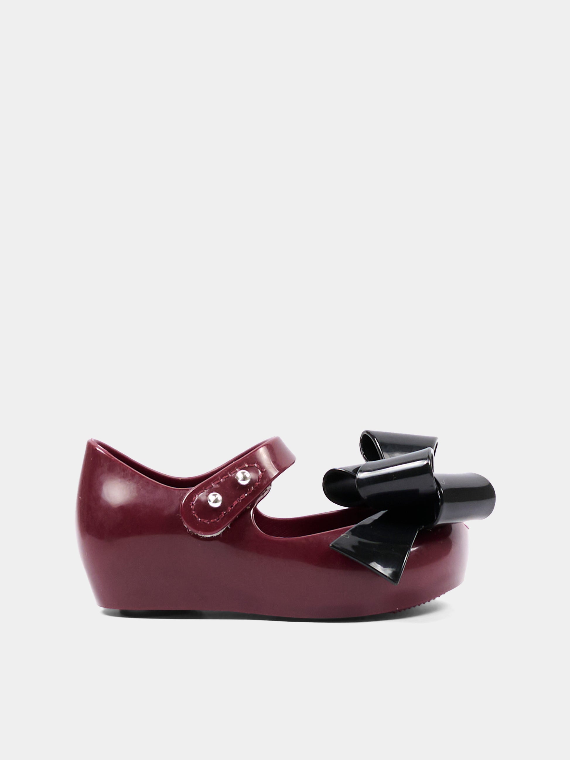 Ballerine bordeaux per bambina con fiocco,Mini Melissa,36201 BX430 06411