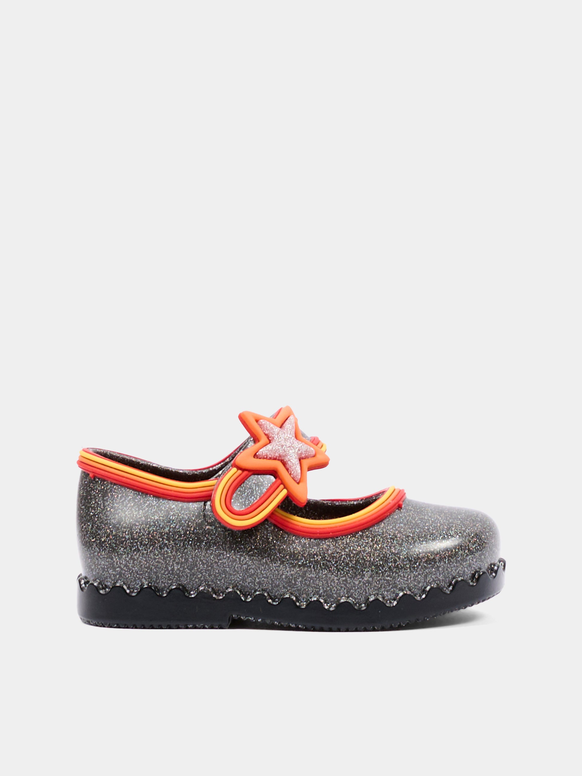 Ballerine nere per bambina con glitter,Mini Melissa,38055 BU855 06411