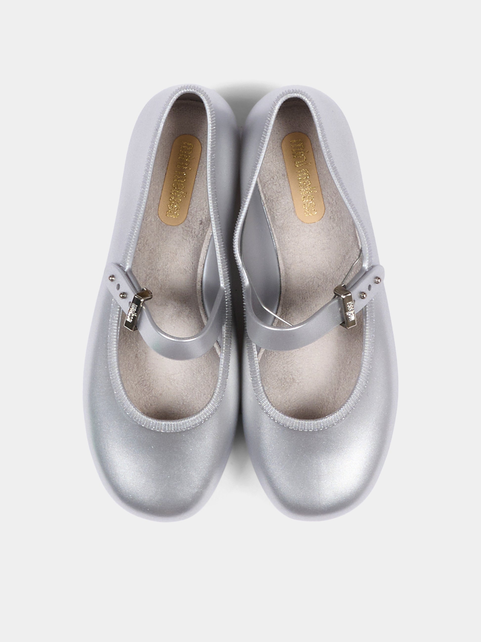 Ballerine argento per bambina con fibbia,Mini Melissa,36240 BW430 06411