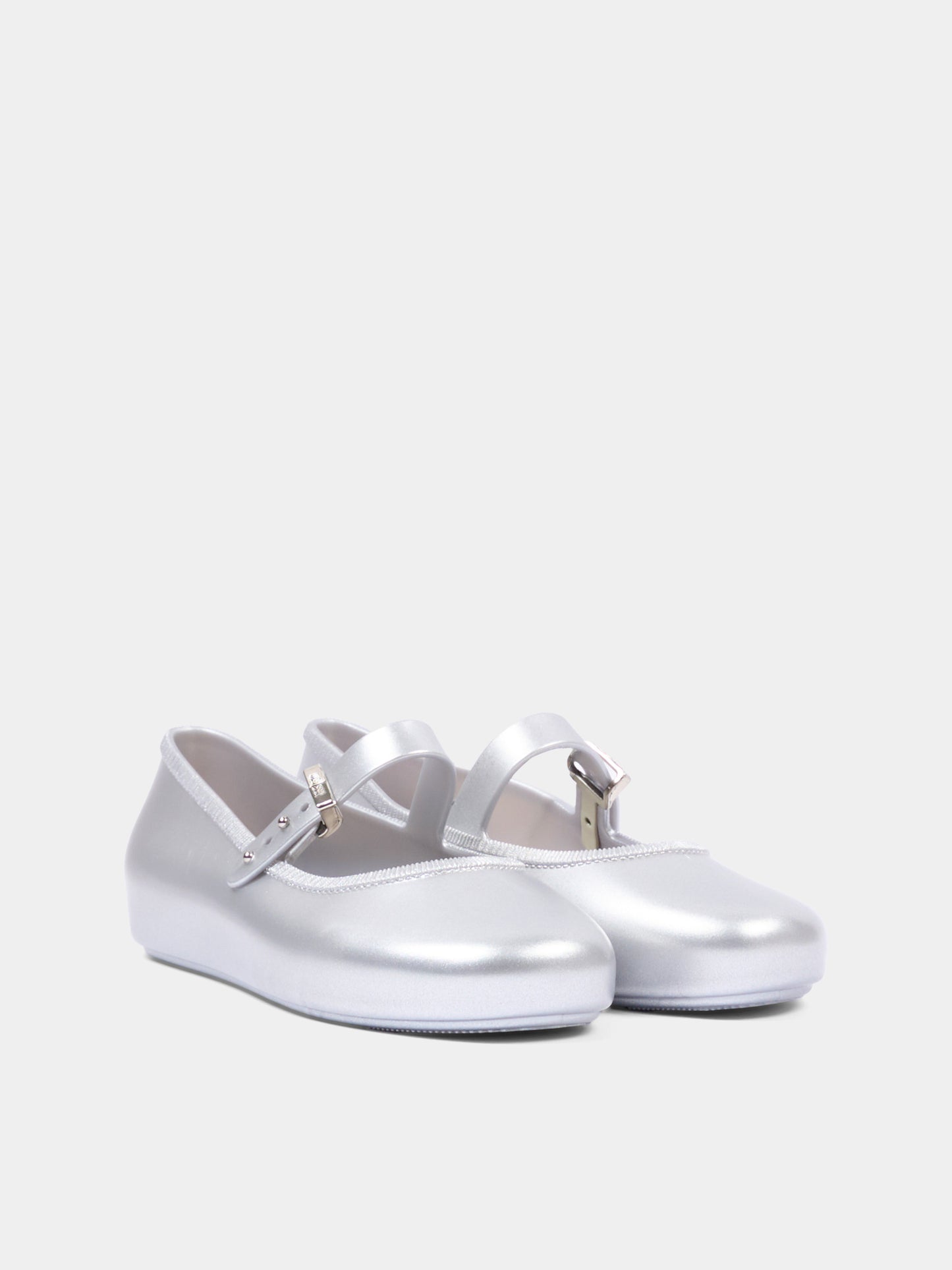 Ballerine argento per bambina con fibbia,Mini Melissa,36240 BW430 06411