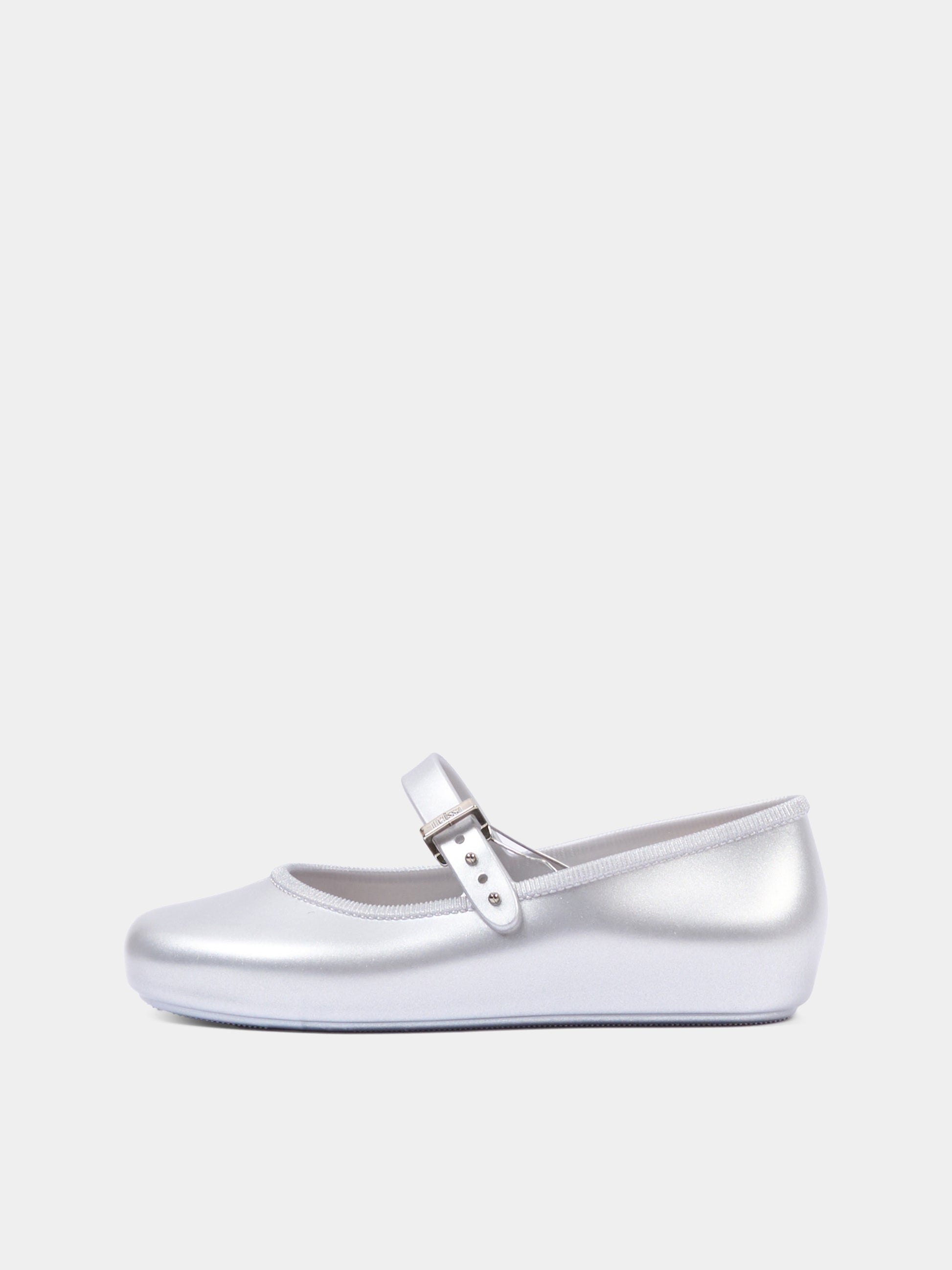 Ballerine argento per bambina con fibbia,Mini Melissa,36240 BW430 06411
