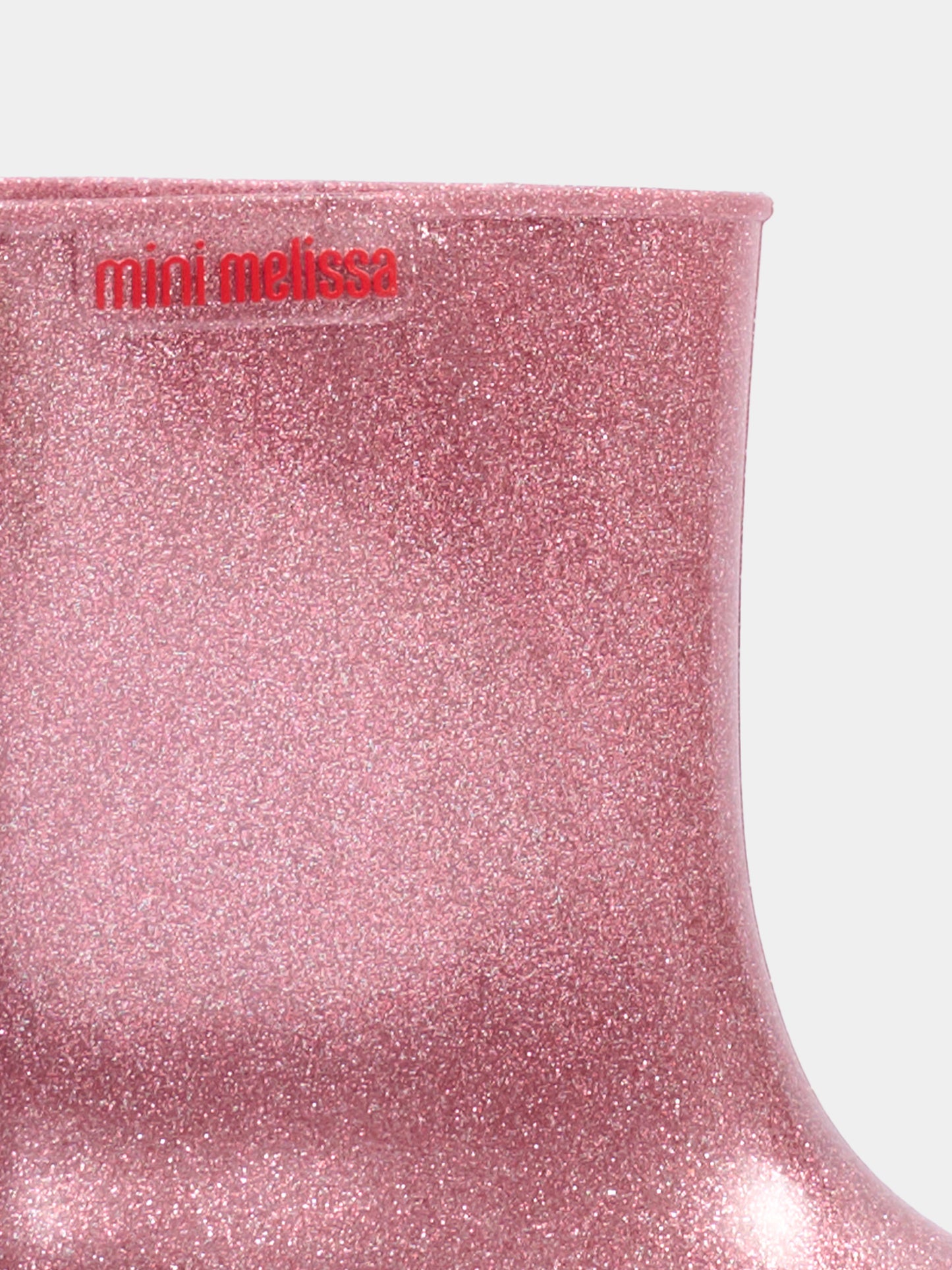 Stivali da pioggia rosa per bambina con glitter,Mini Melissa,33868 AQ988 34445