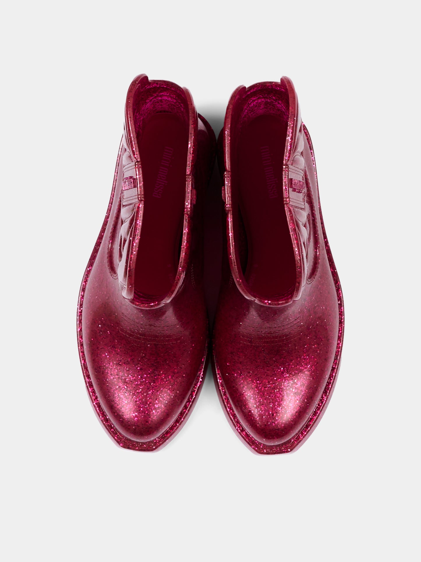 Stivali da pioggia rosa per bambina con glitter,Mini Melissa,36192 BM954