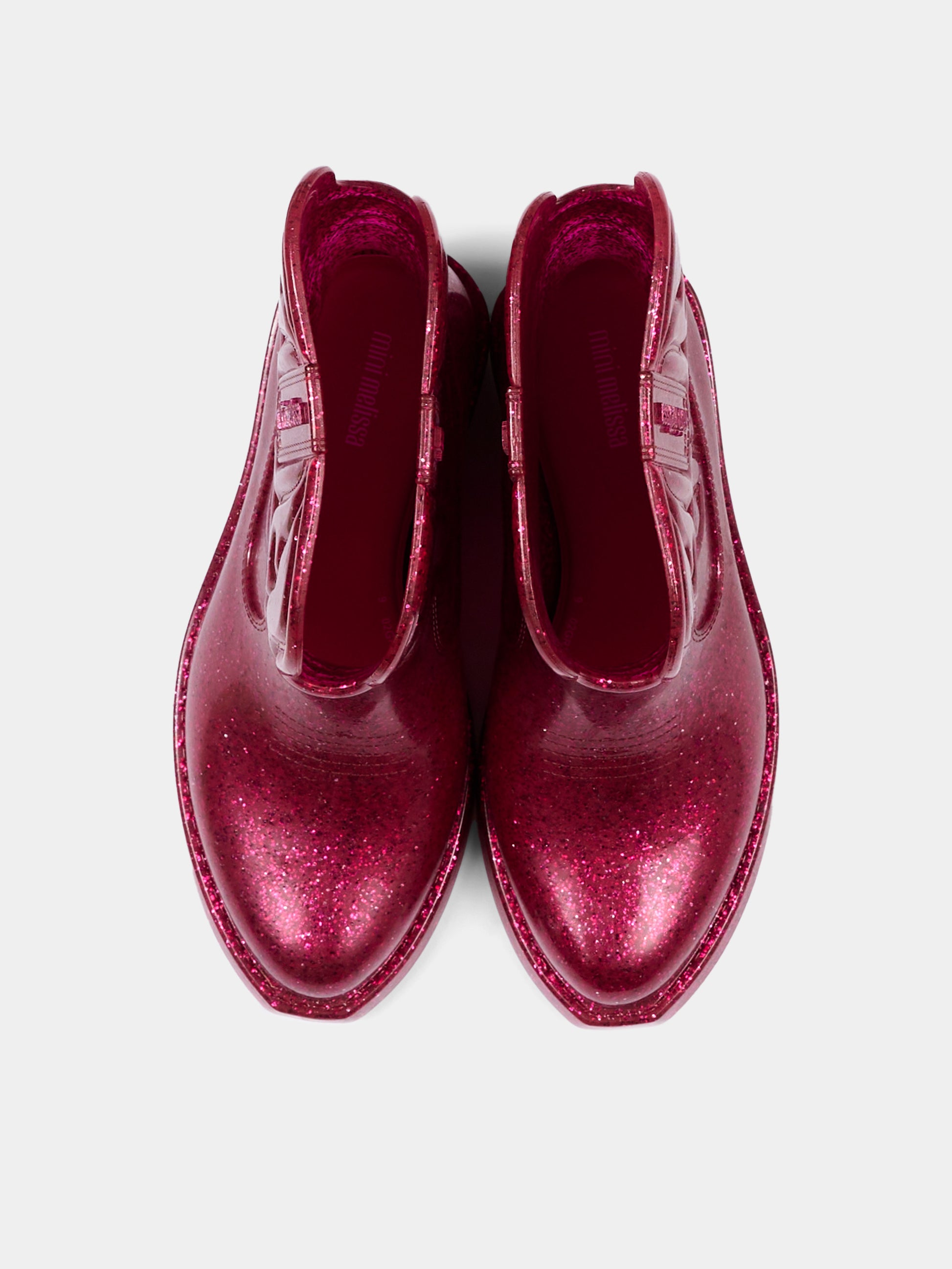 Stivali da pioggia rosa per bambina con glitter,Mini Melissa,36192 BM954