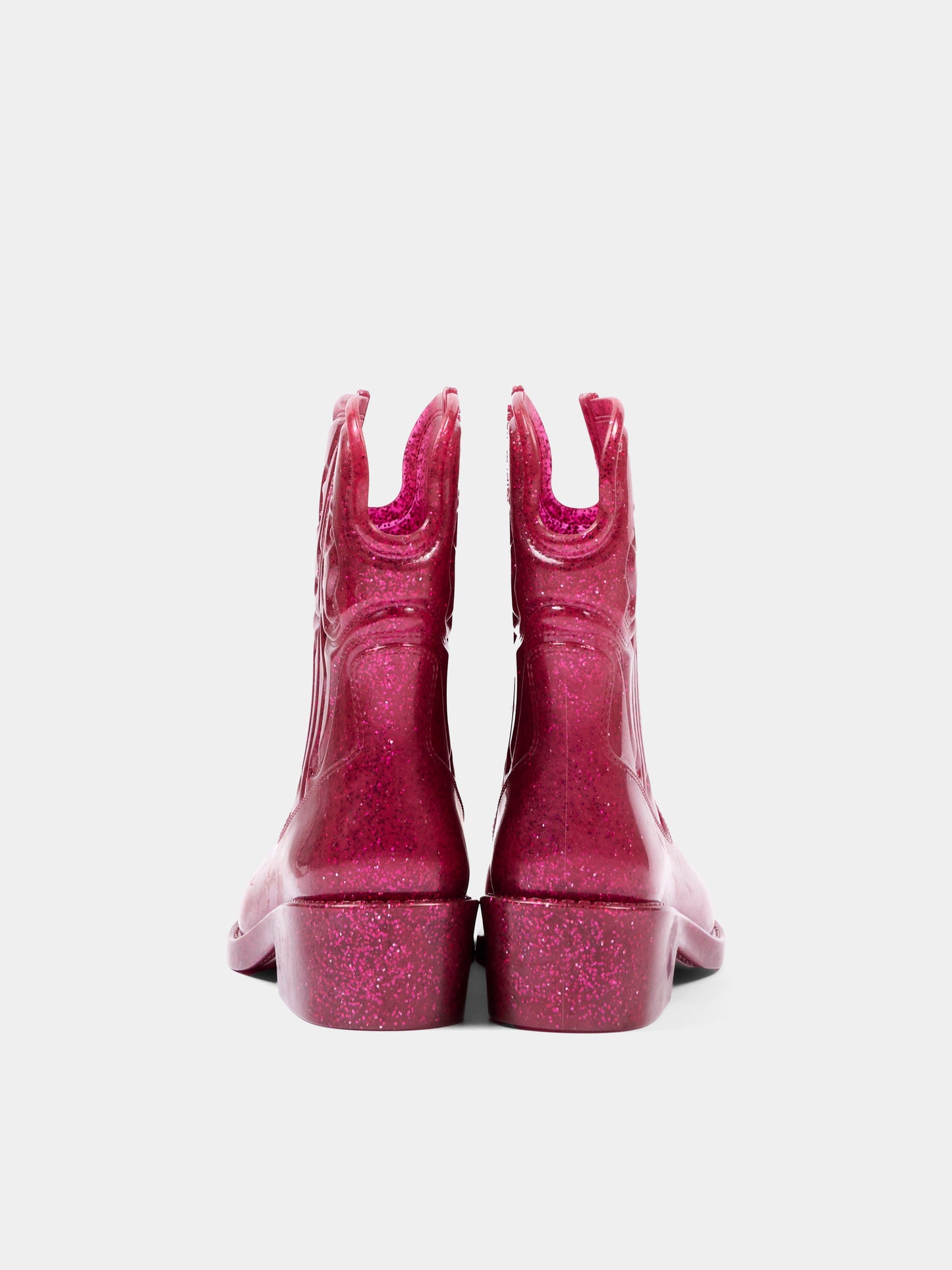 Stivali da pioggia rosa per bambina con glitter,Mini Melissa,36192 BM954