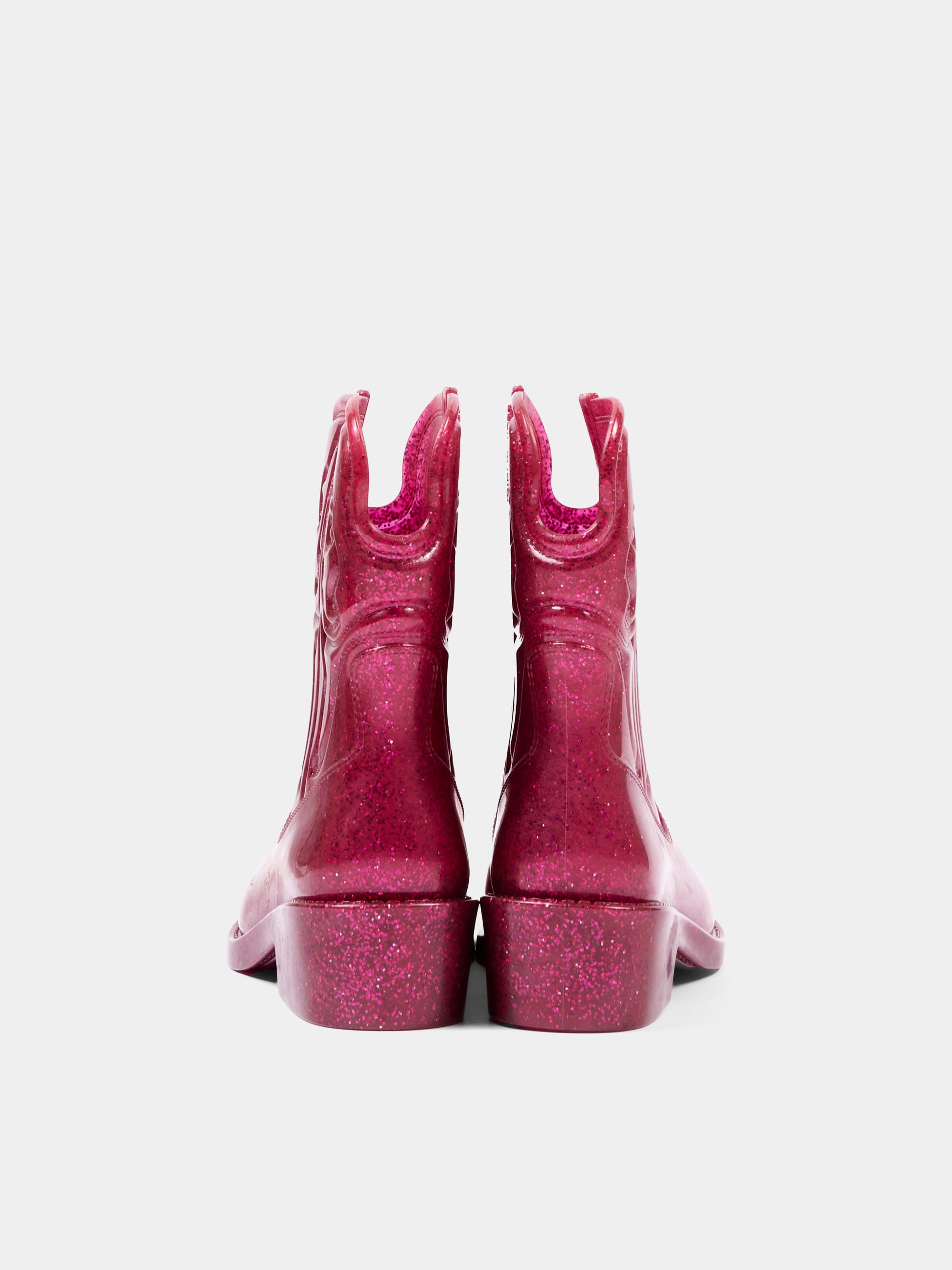 Stivali da pioggia rosa per bambina con glitter,Mini Melissa,36192 BM954