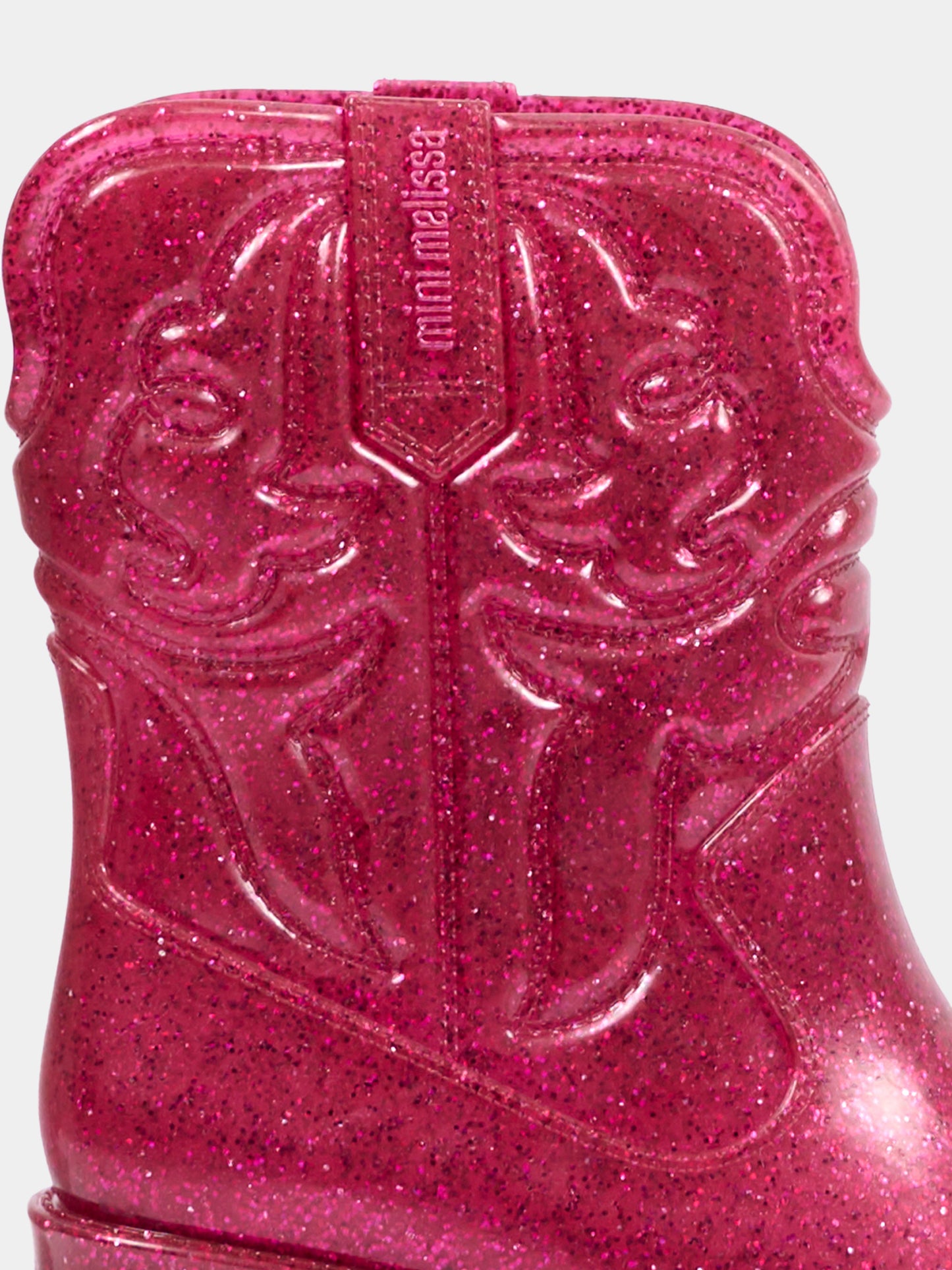 Stivali da pioggia rosa per bambina con glitter,Mini Melissa,36192 BM954