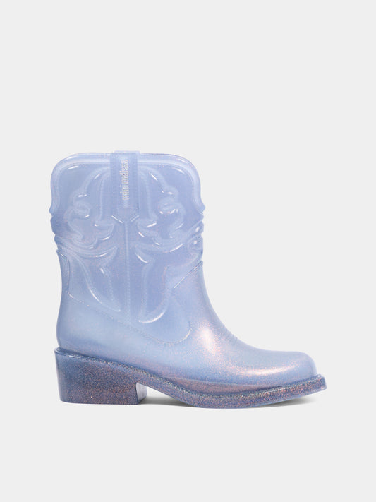 Stivali da pioggia per bambina con glitter,Mini Melissa,36192 BJ542 34445
