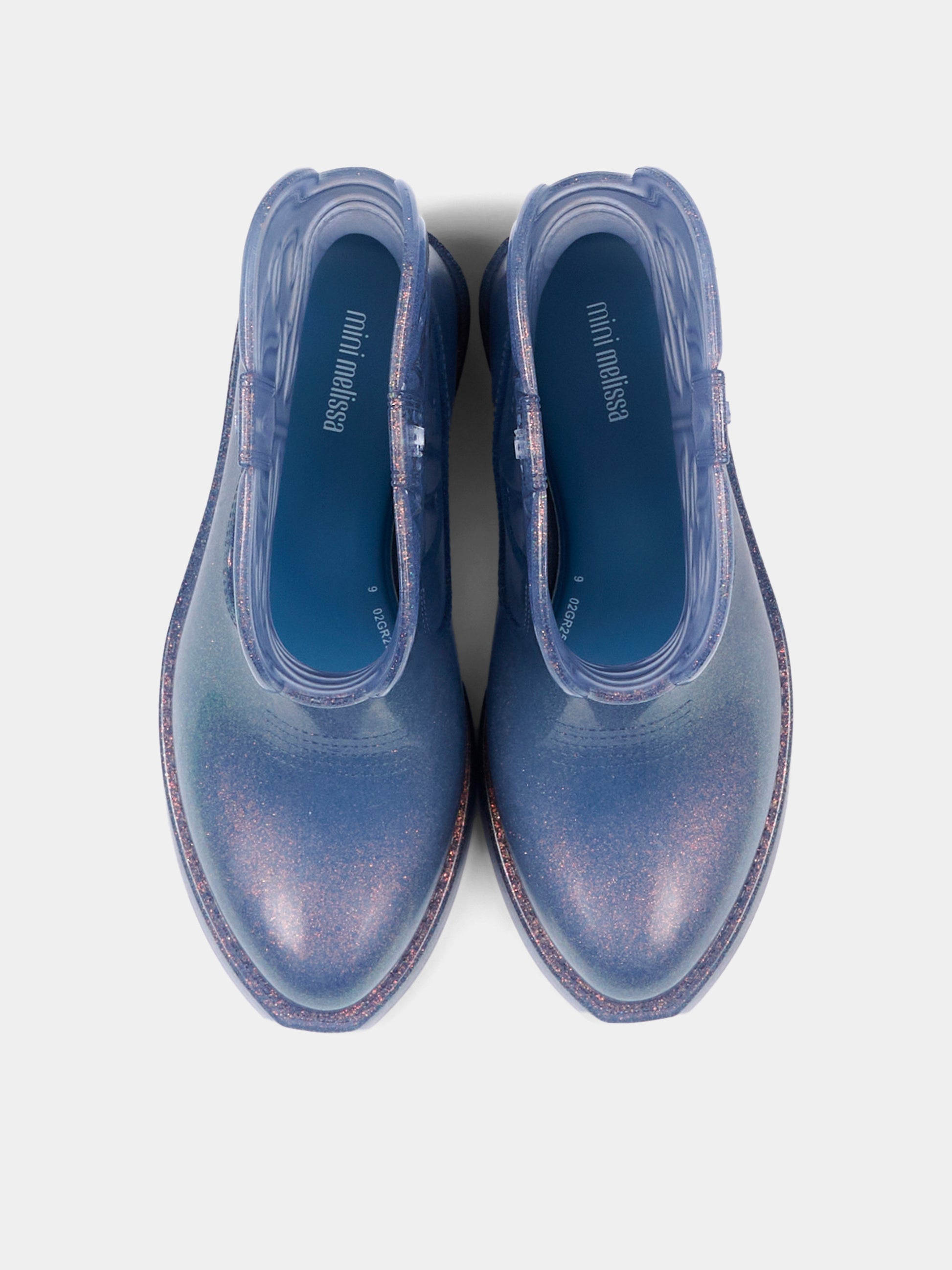 Stivali da pioggia per bambina con glitter,Mini Melissa,36192 BJ542 34445