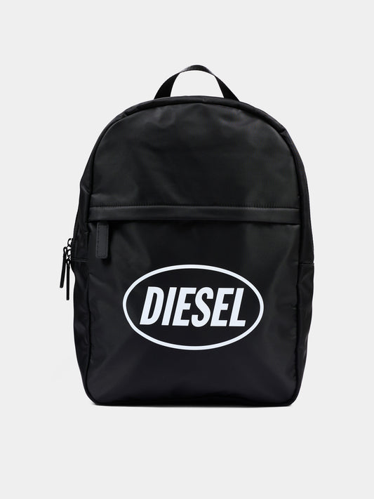 Zaino nero per bambino con logo,Diesel,J02334 KXBEW K900