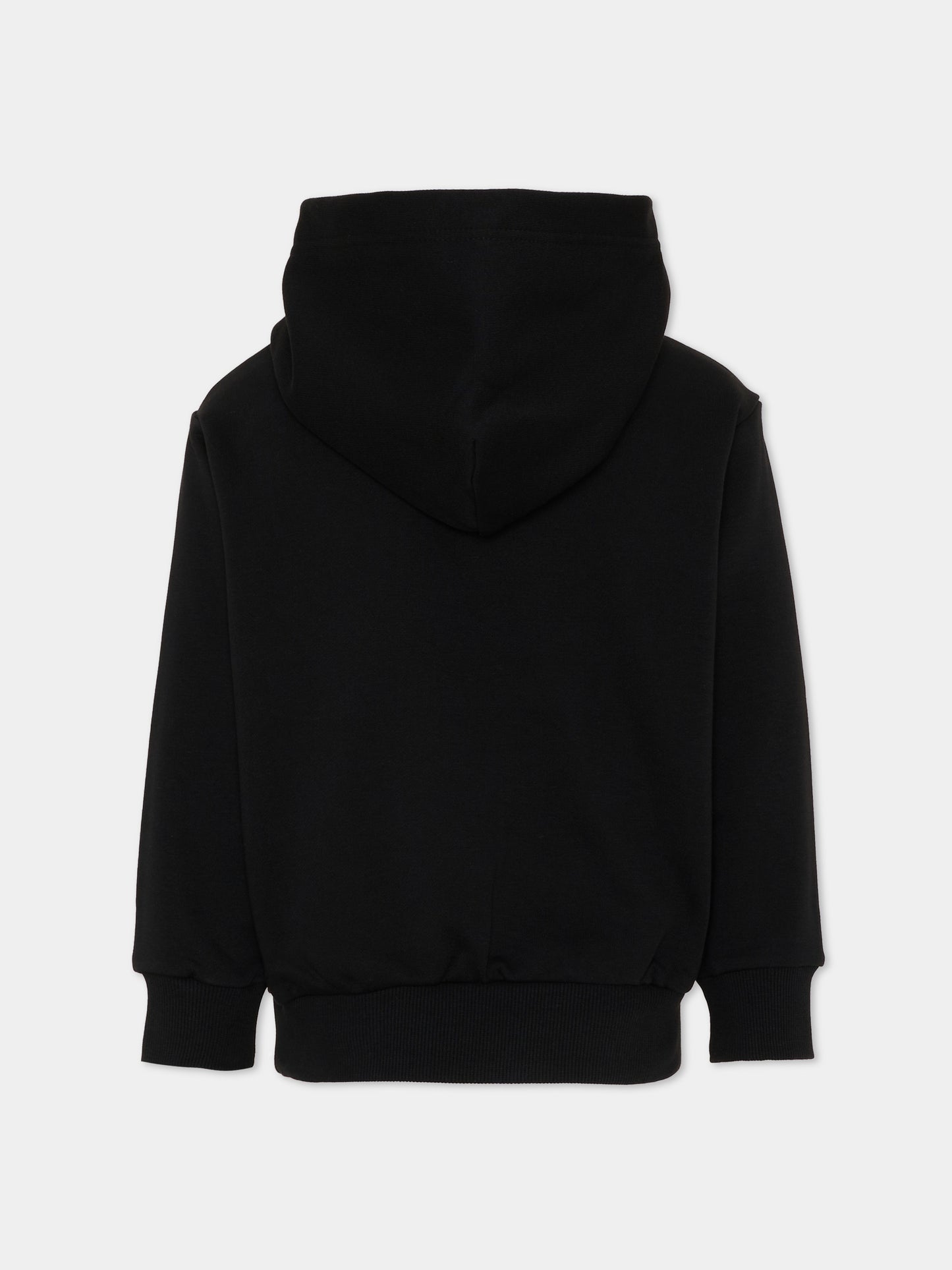 Felpa nera per bambino con logo,Diesel,J02485 KYAZ3 K900