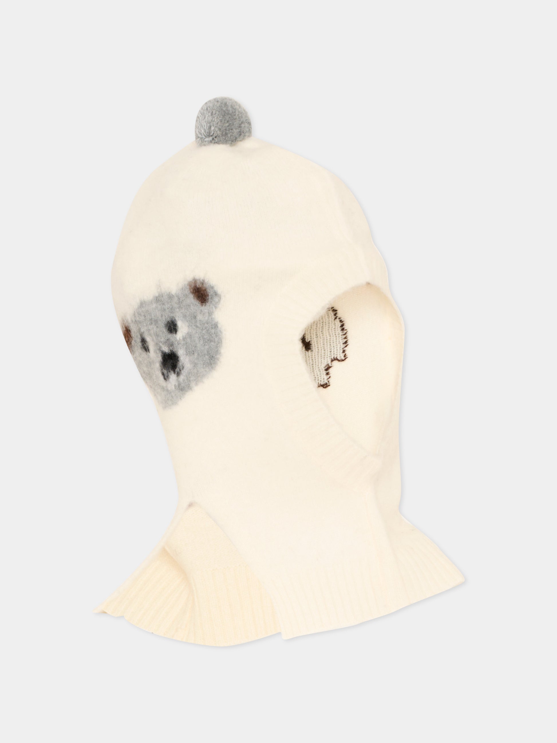 Balaclava avorio Kite per neonati con orsetto,Molo,7W26S403 5775