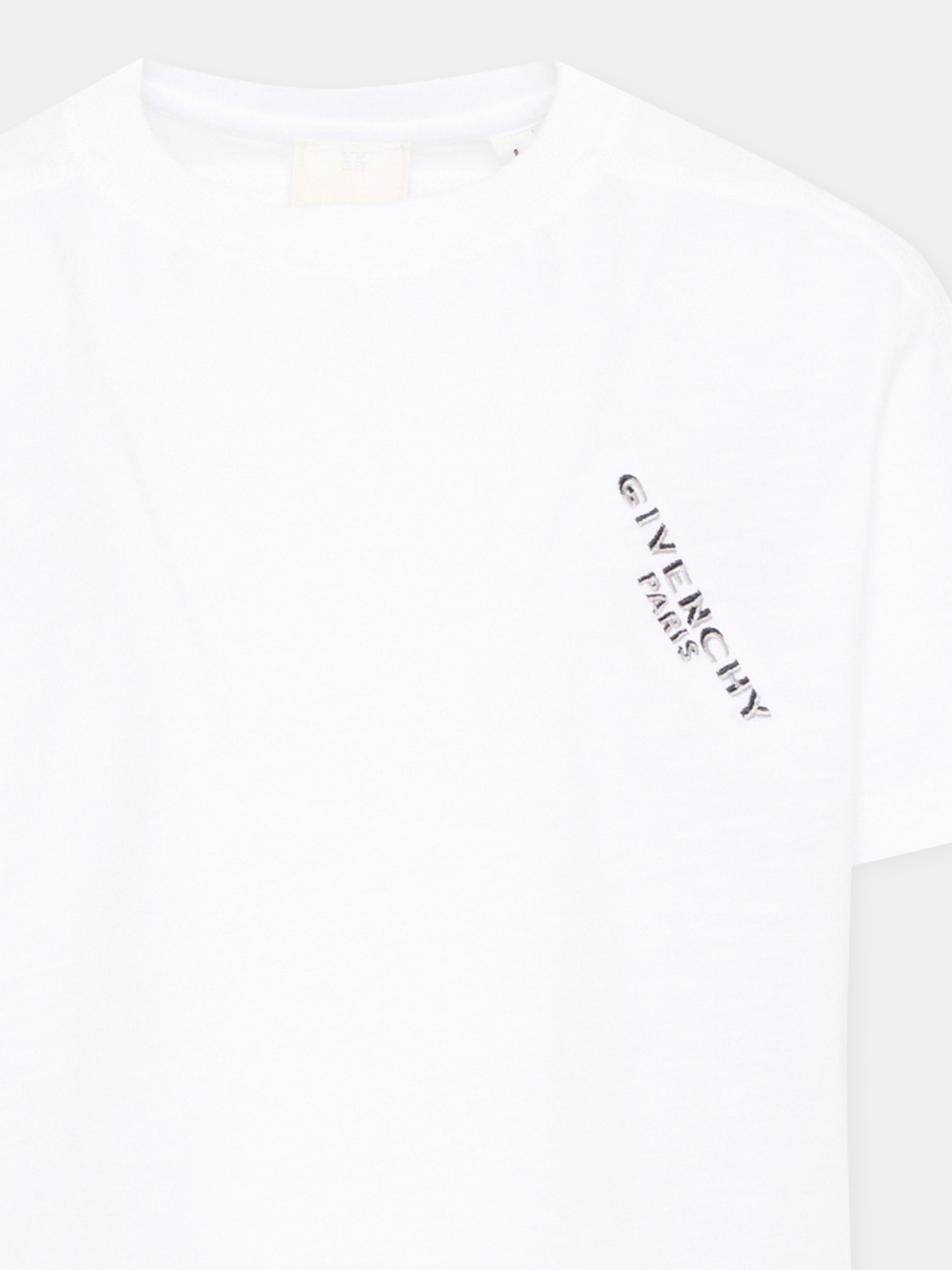 T-shirt bianca per bambino con logo,Givenchy Kids,H31119 10P