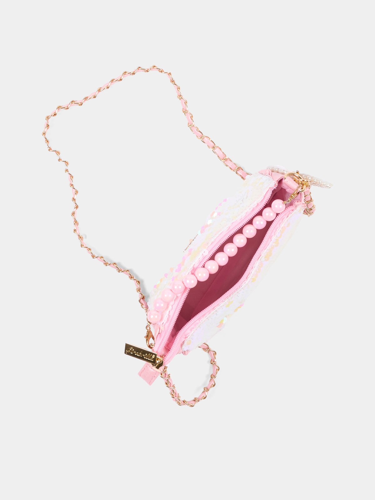 Borsa rosa per bambina con paillettes,Girabrilla,19150