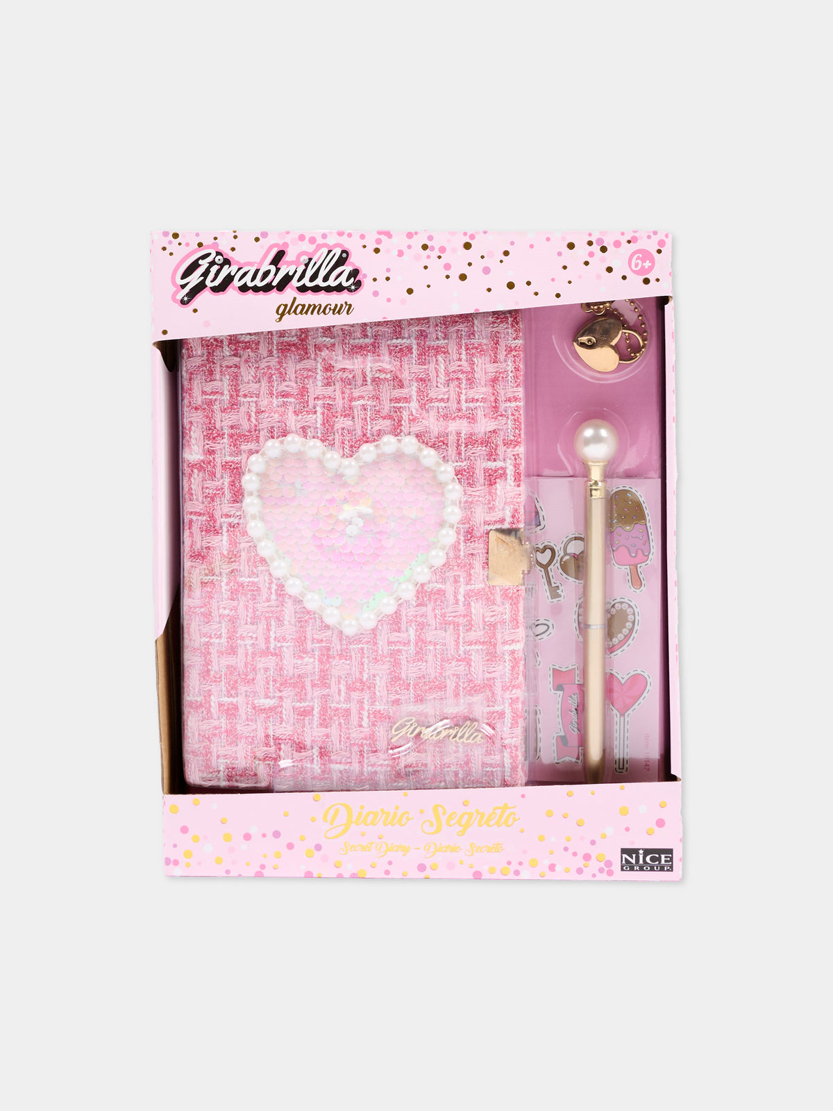 Set Accessori rosa per bambina con cuore,Girabrilla,19147