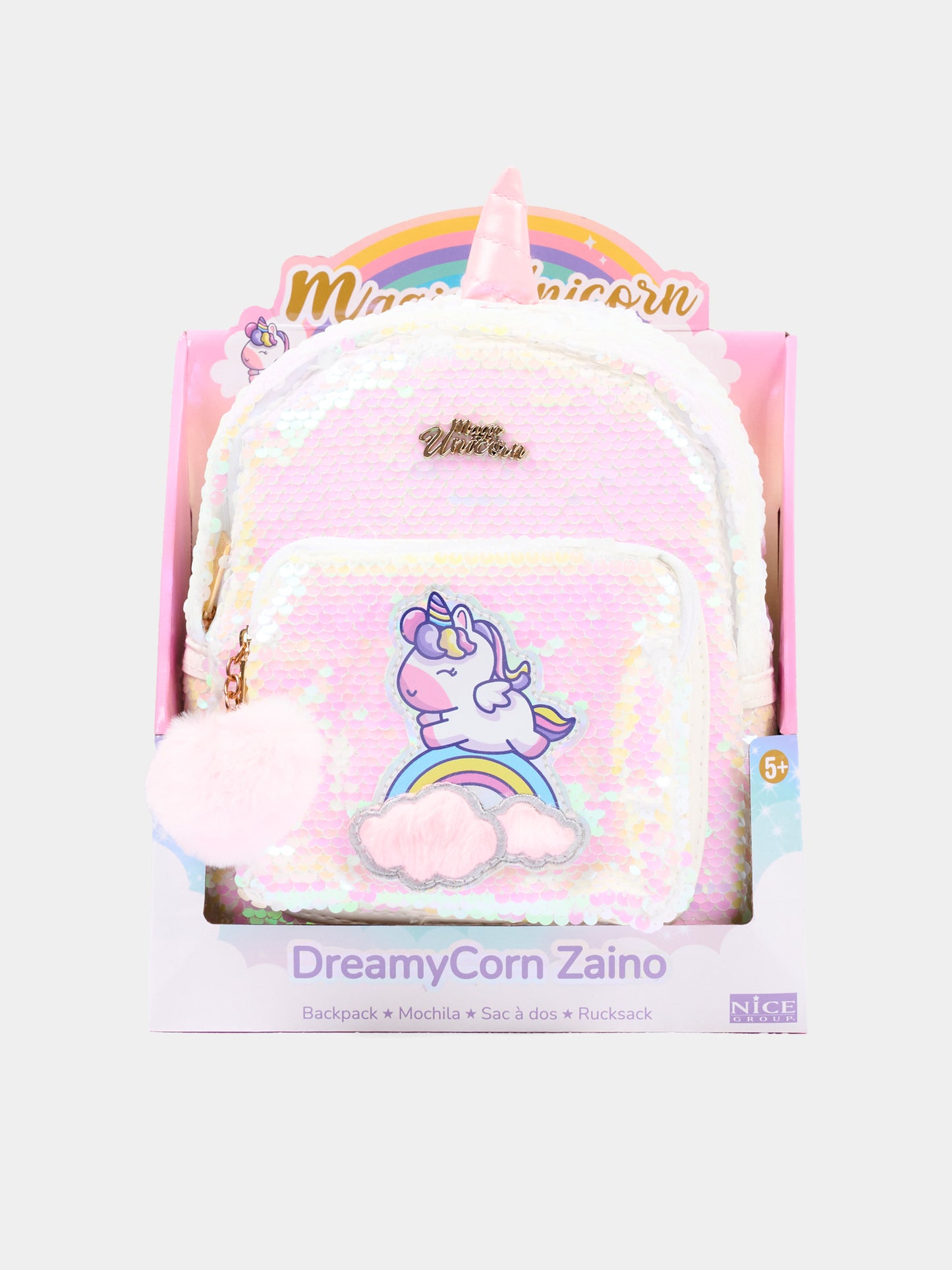 Zaino multicolor per bambina con unicorno,Girabrilla,16200